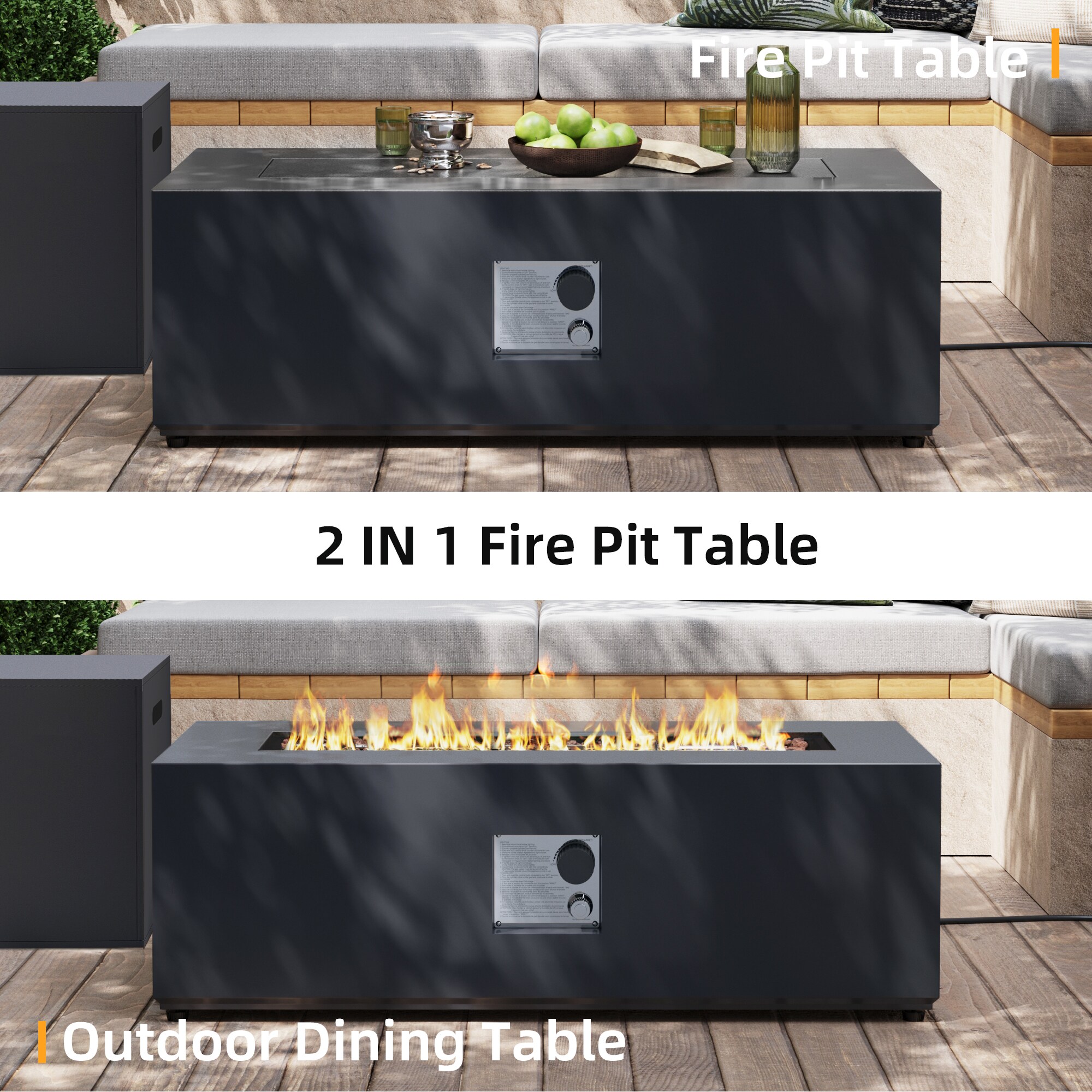 UPHA PL-42TPCFX-DK-K Outdoor-Gas-Firepits - View #6