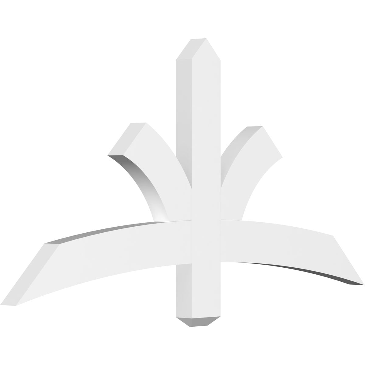 Ekena Millwork GBP048X24X0204DAV00 Davenport White PVC Gable bracket