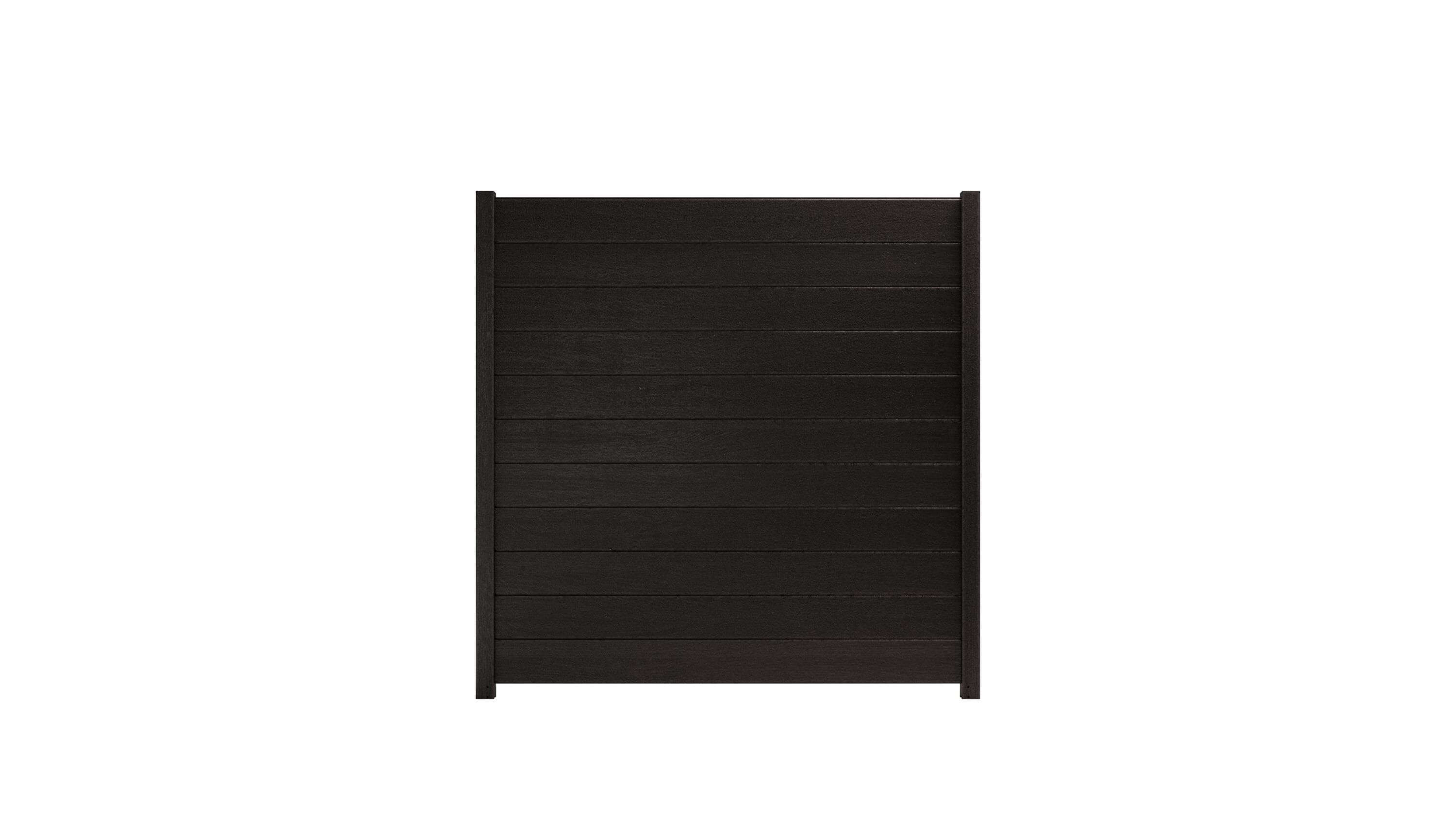 Natures Composites Modern Horizontal Privacy Full Size 6-ft H x 6-ft W Raven (Black) Decorative Composite Fence Panel