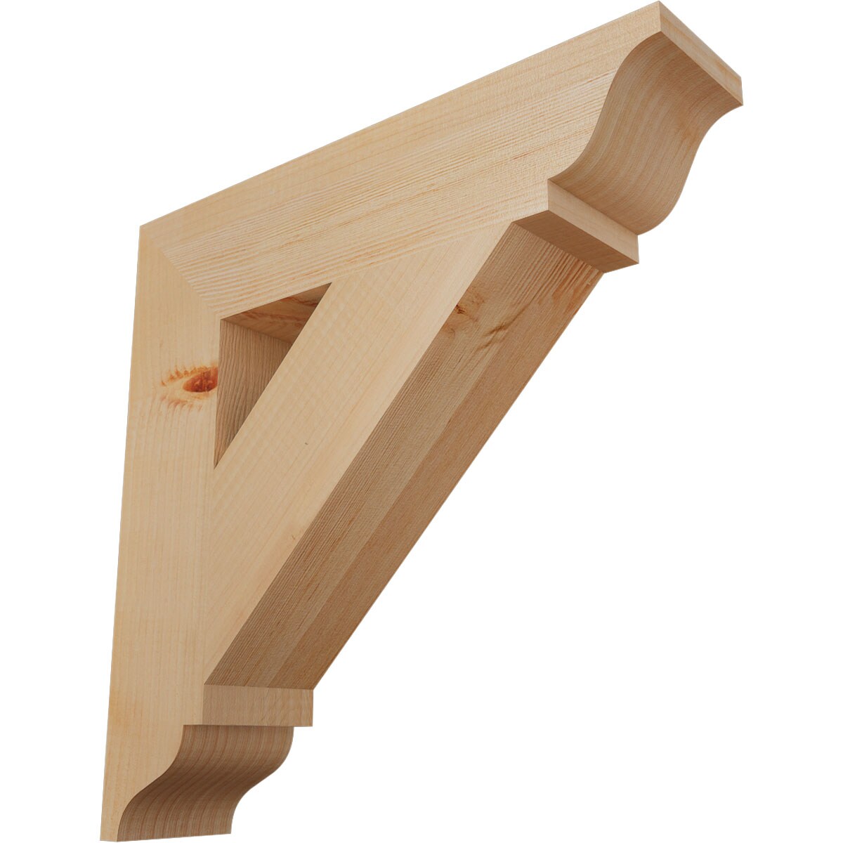 Ekena Millwork BKT04X18X18TRA01SDF Traditional traditional smooth 3-1/2-in x 18-in x 18-in Douglas fir Brown Wood Standard bracket