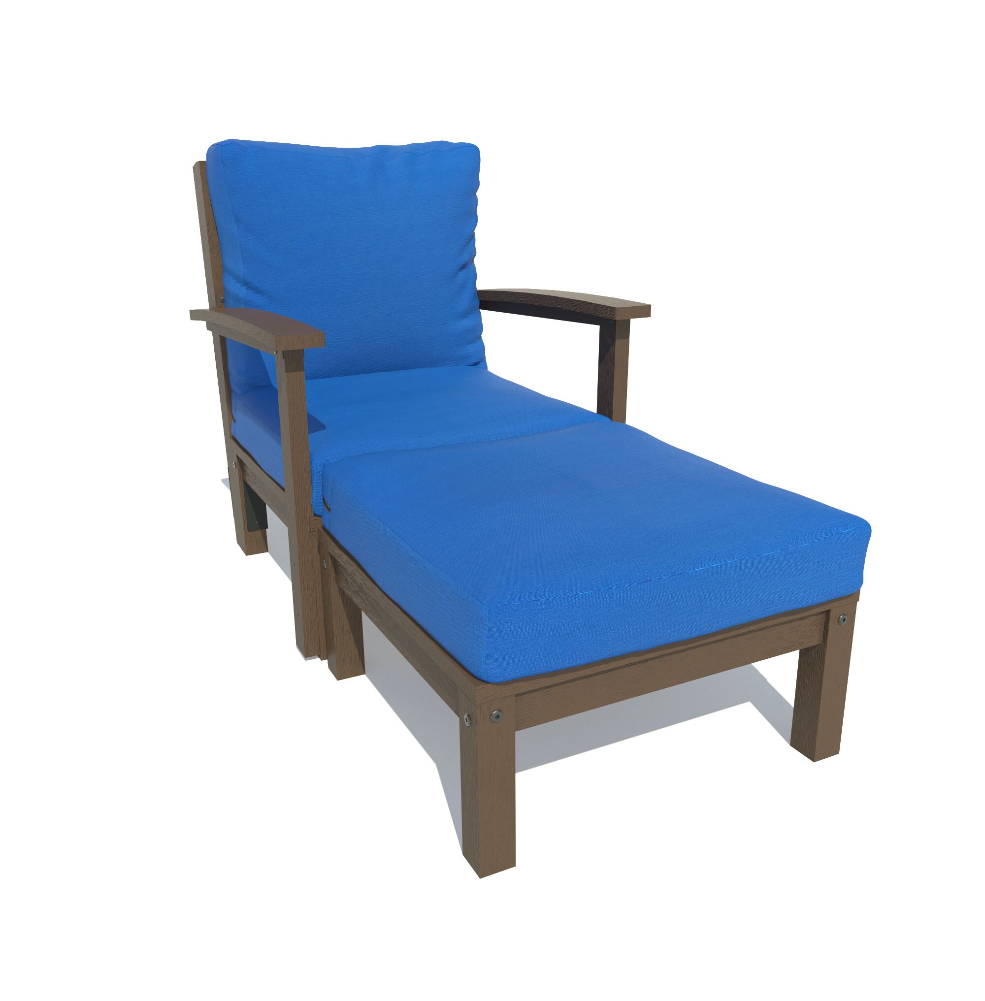 highwood Bespoke Weathered Acorn Plastic Frame Stationary Chaise