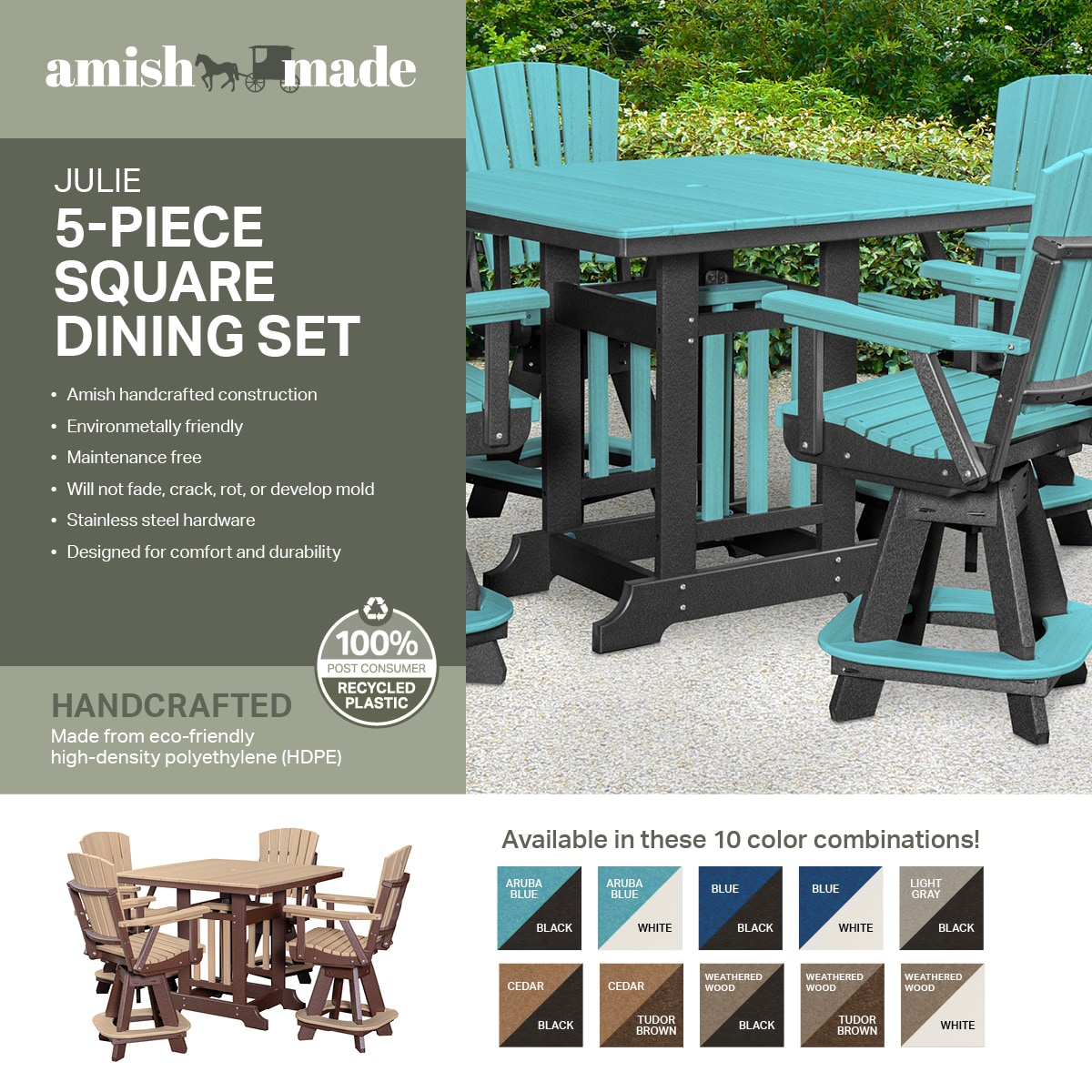 American Furniture Classics CJ130ARB-K Patio-Dining-Sets - View #3