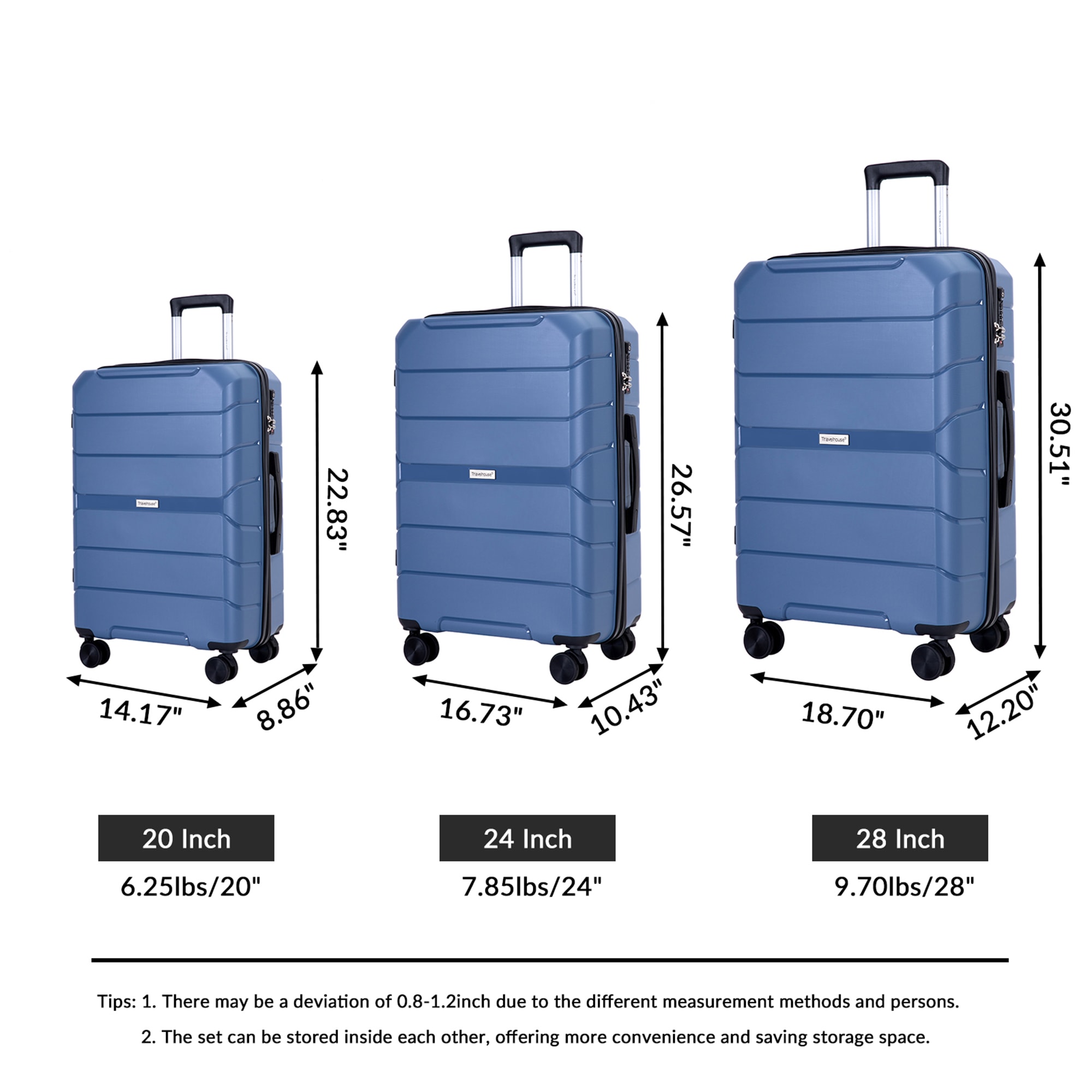 SINOFURN SYD9400008BL Luggage-And-Luggage-Sets - View #2