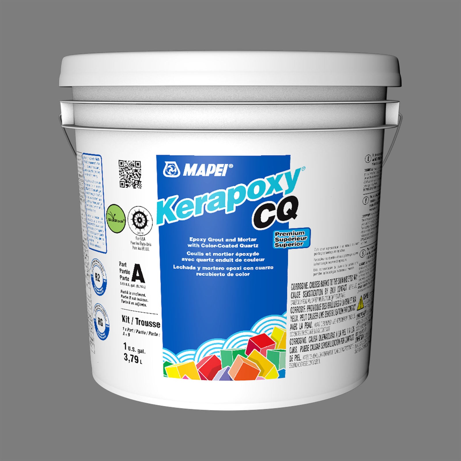 MAPEI 5UB501904 Kerapoxy CQ Pearl Gray #5019 Epoxy Grout (1-Gallon)
