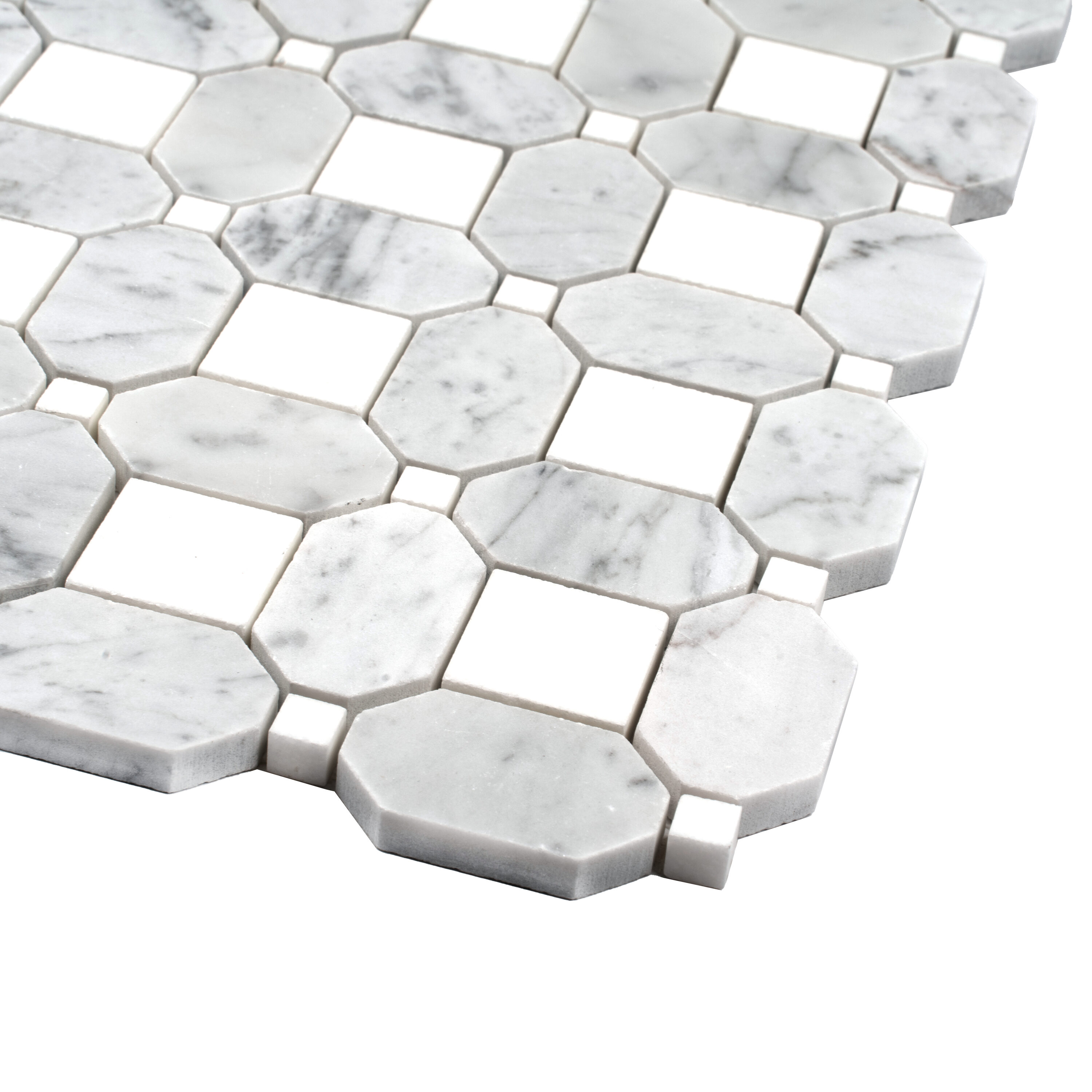 Apollo Tile White 12-in x 12-in Polished Natural Stone Marble Uniform Squares Floor and Wall Tile (5.168-sq. ft/ Carton)