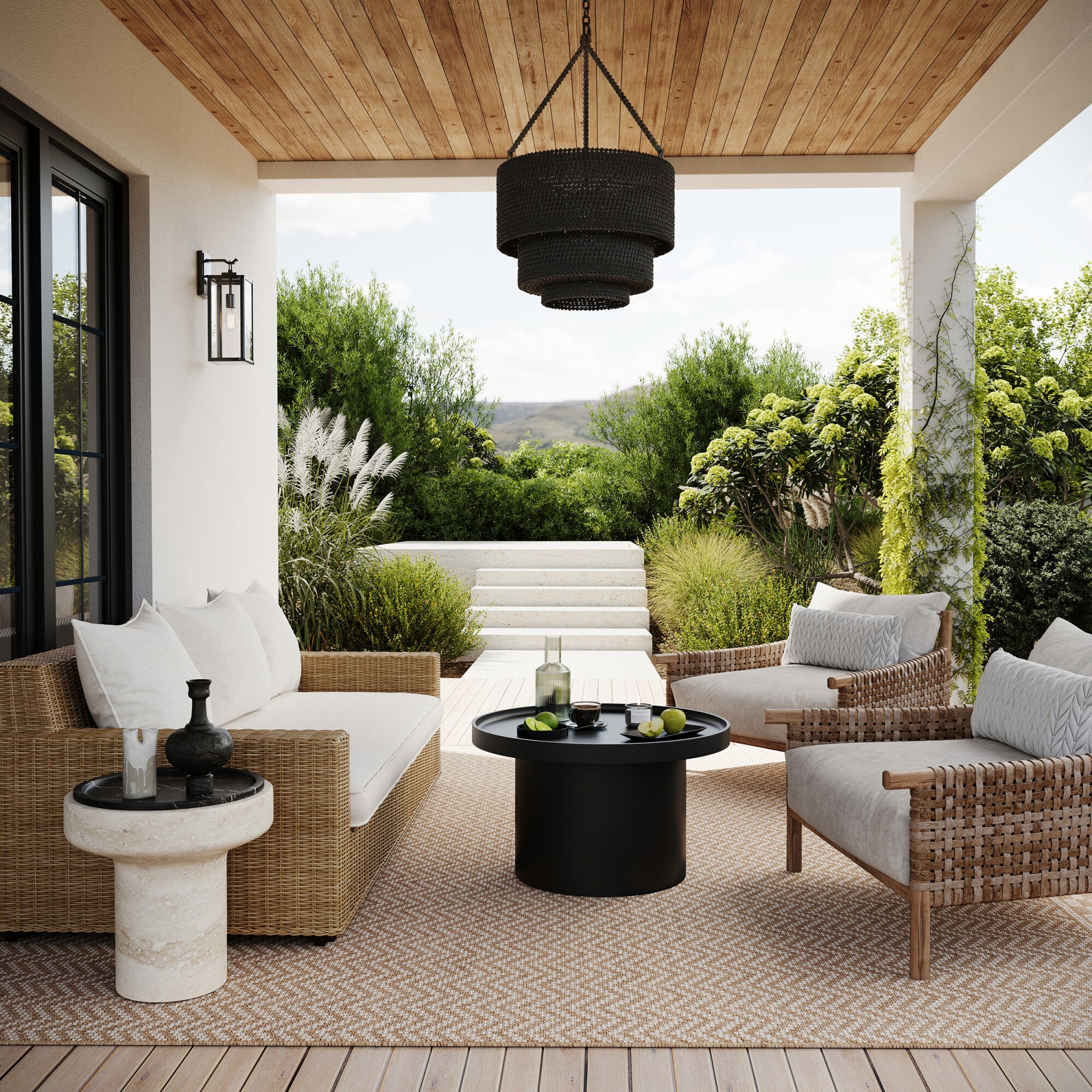 nuLOOM 200KKED01A-53077 Isavelle Modern Chevron Indoor/Outdoor Area Rug