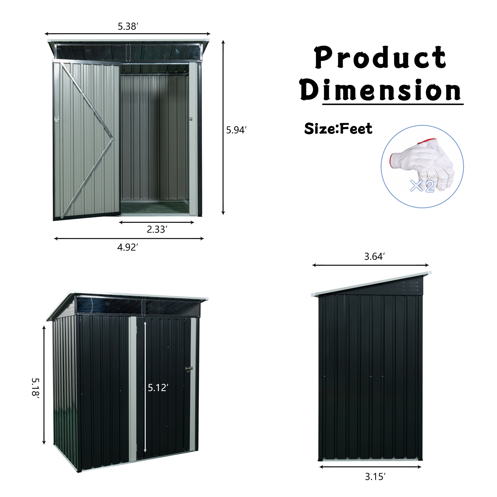 BABOOM BOM-171880-OR Metal-Storage-Buildings-Sheds - View #3