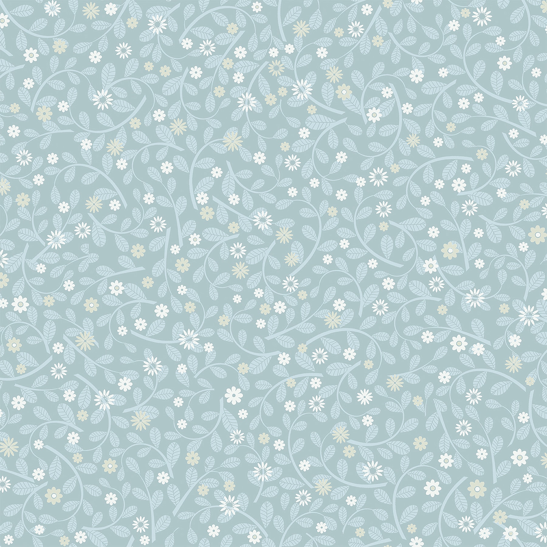 A-Street Prints 2999-24130 Annelie 57.5-Sq. Feet Blue Non-woven Ivy/Vines Unpasted Wallpaper