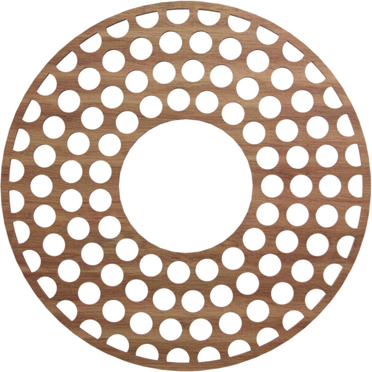 Ekena Millwork CMWP18X18X0375FFWA Fink Fretwork Pierced 18-in W x 18-in L Modern Walnut Wood Whole Ceiling Medallion