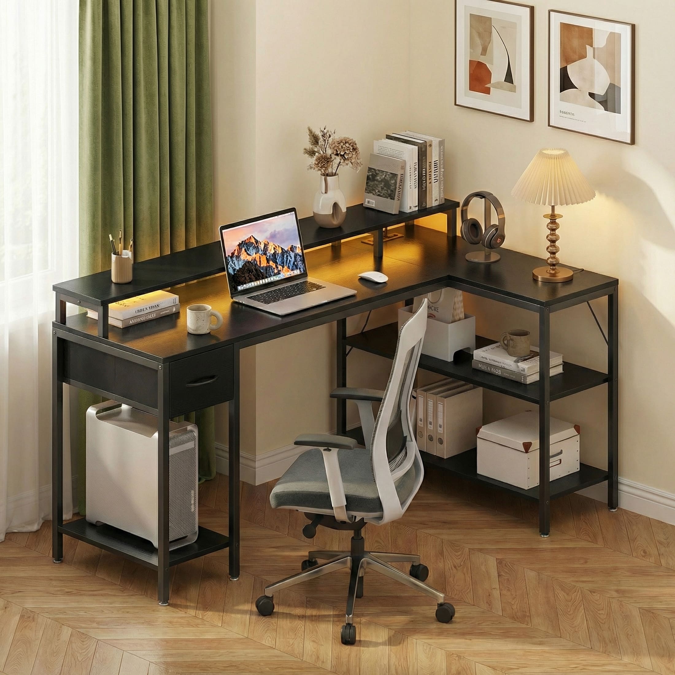 Sweetcrispy L-FH-LXZ2CDD-53BK desks - View #2
