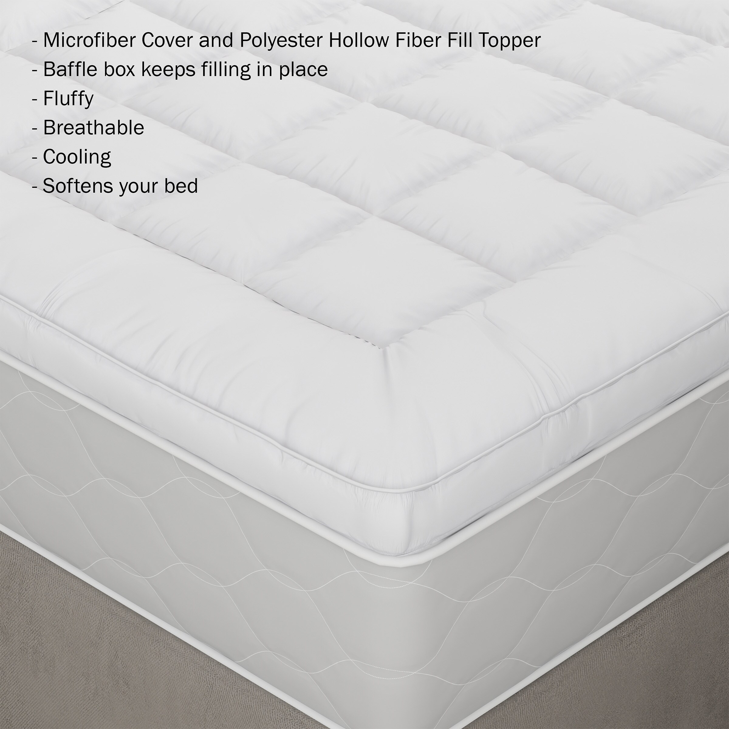 Hastings Home 14-in D Cotton Queen Encasement Mattress Cover with