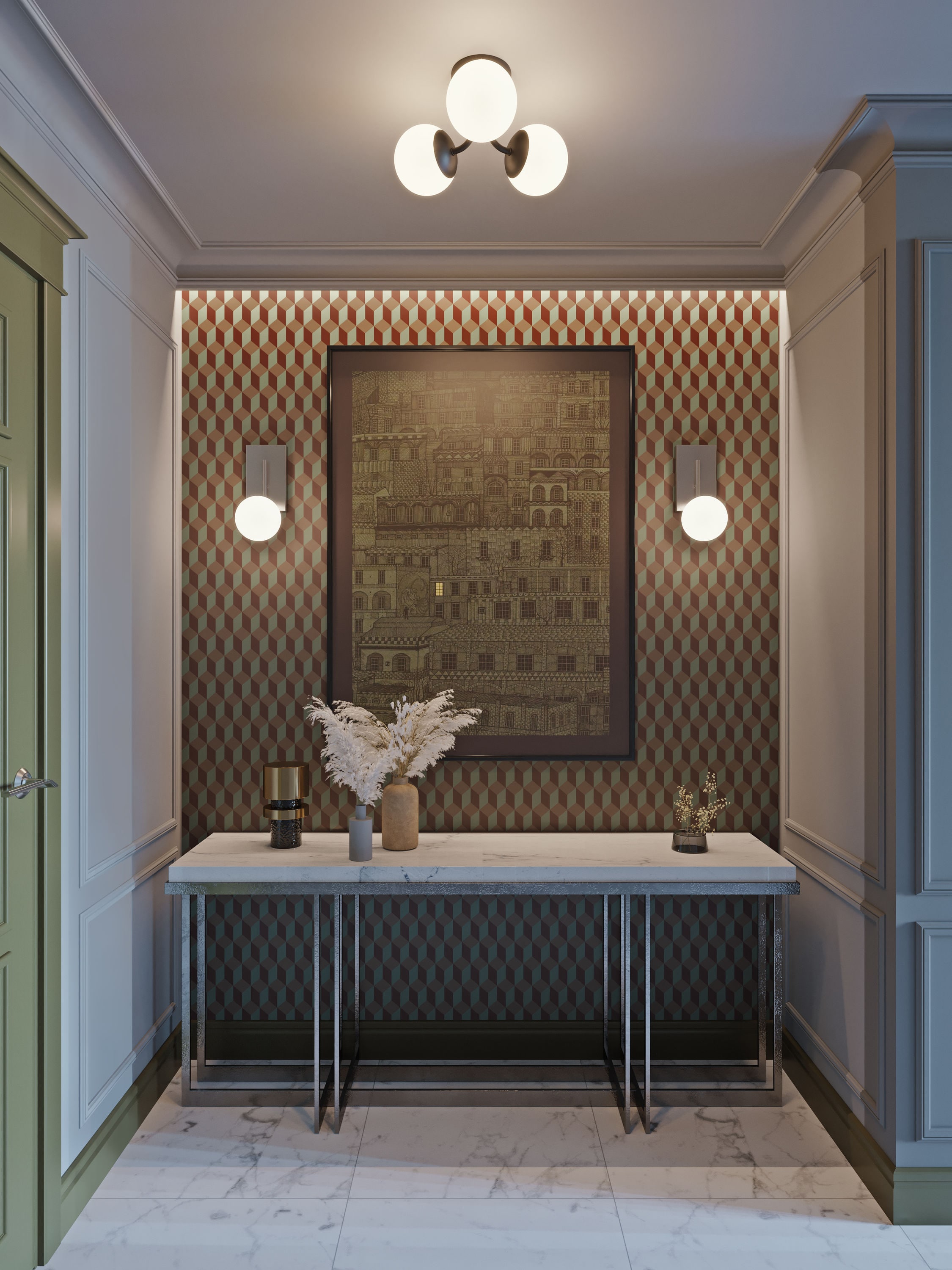 Modern Black Globe LED Flush Mount with Satin Nickel Finish