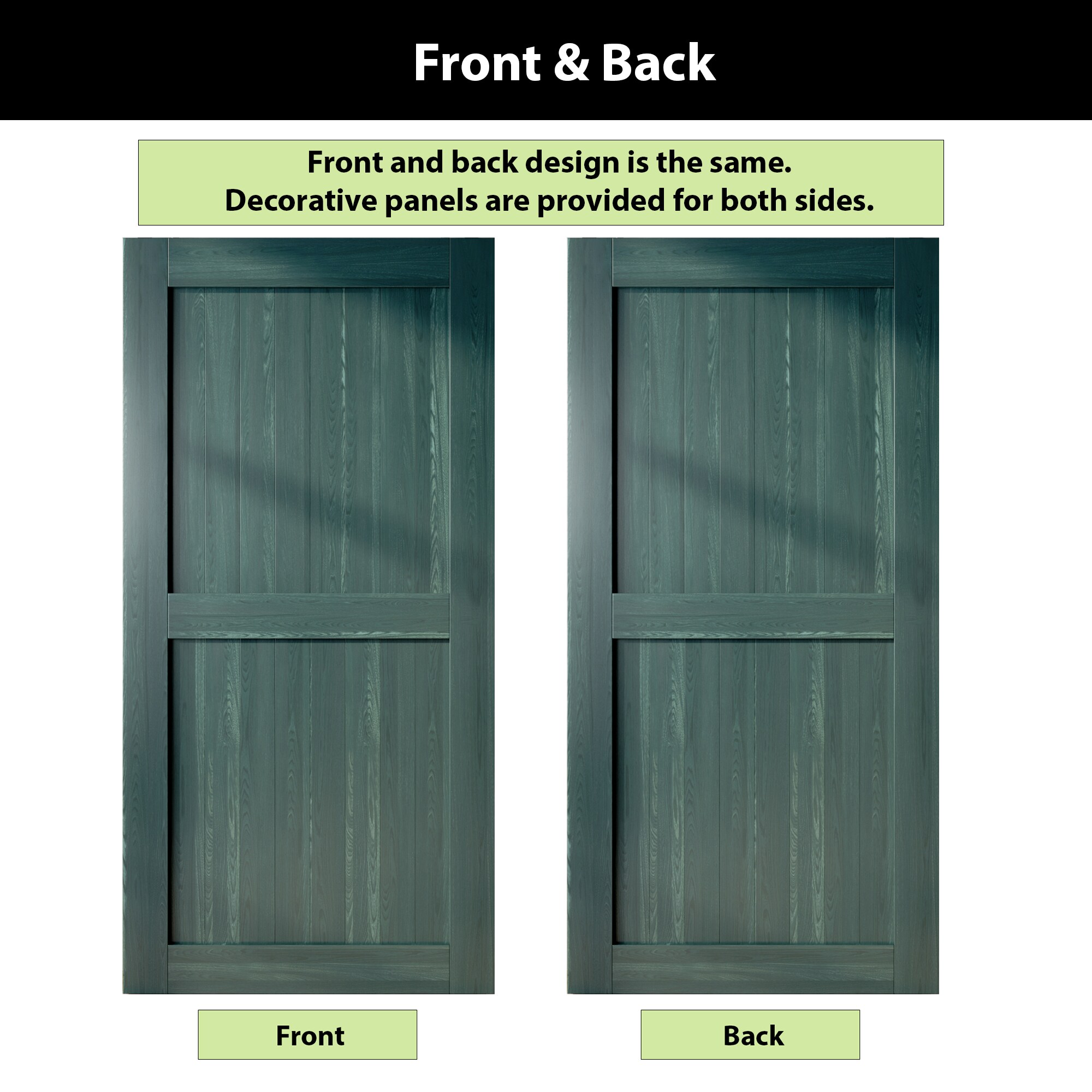 HOMACER 4884-H-RP Barn-Doors - View #6