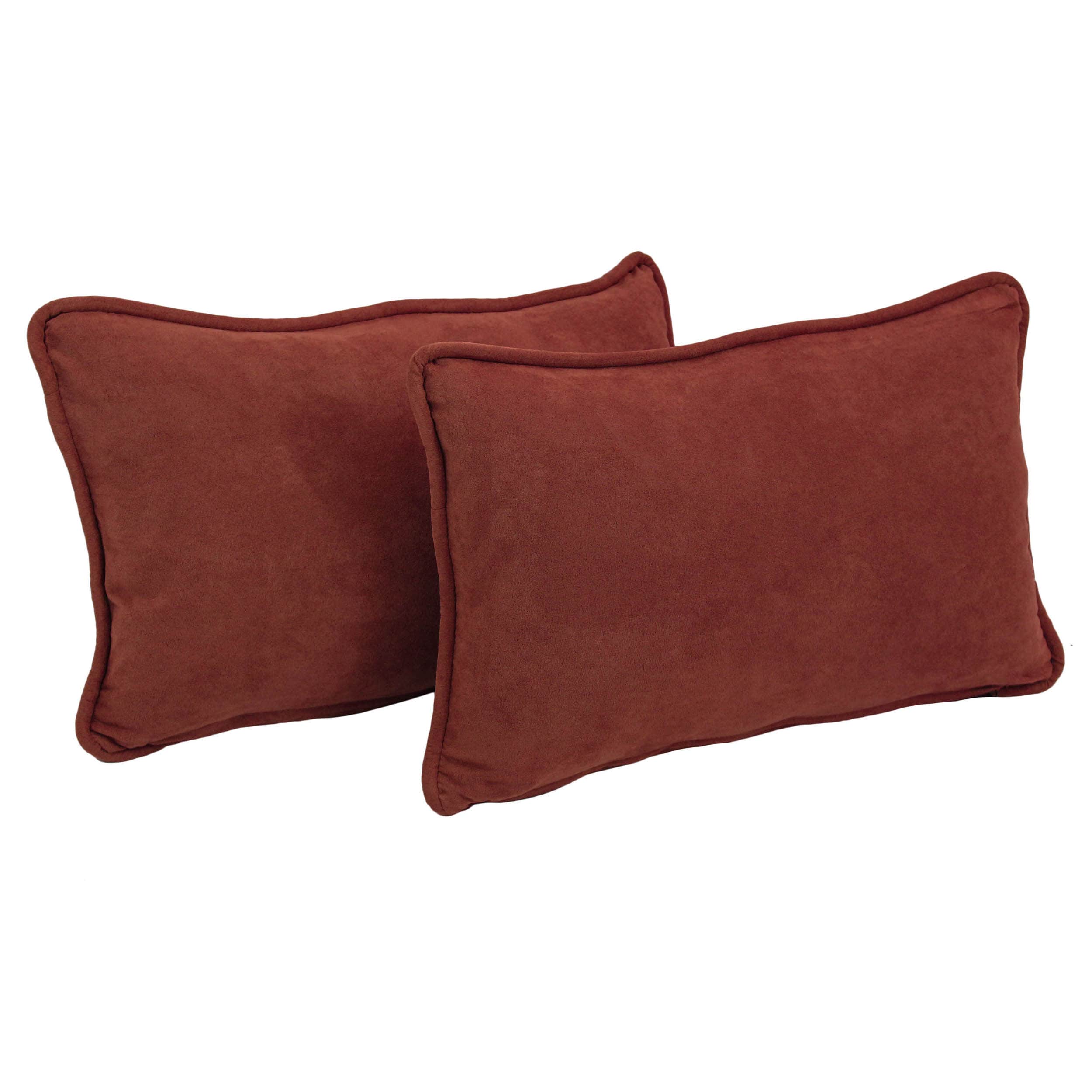 Blazing Needles 9811-CD-S2-MS-RW 2 -Piece 20-in x 12-in Red Wine Rectangular Indoor Decorative Pillow