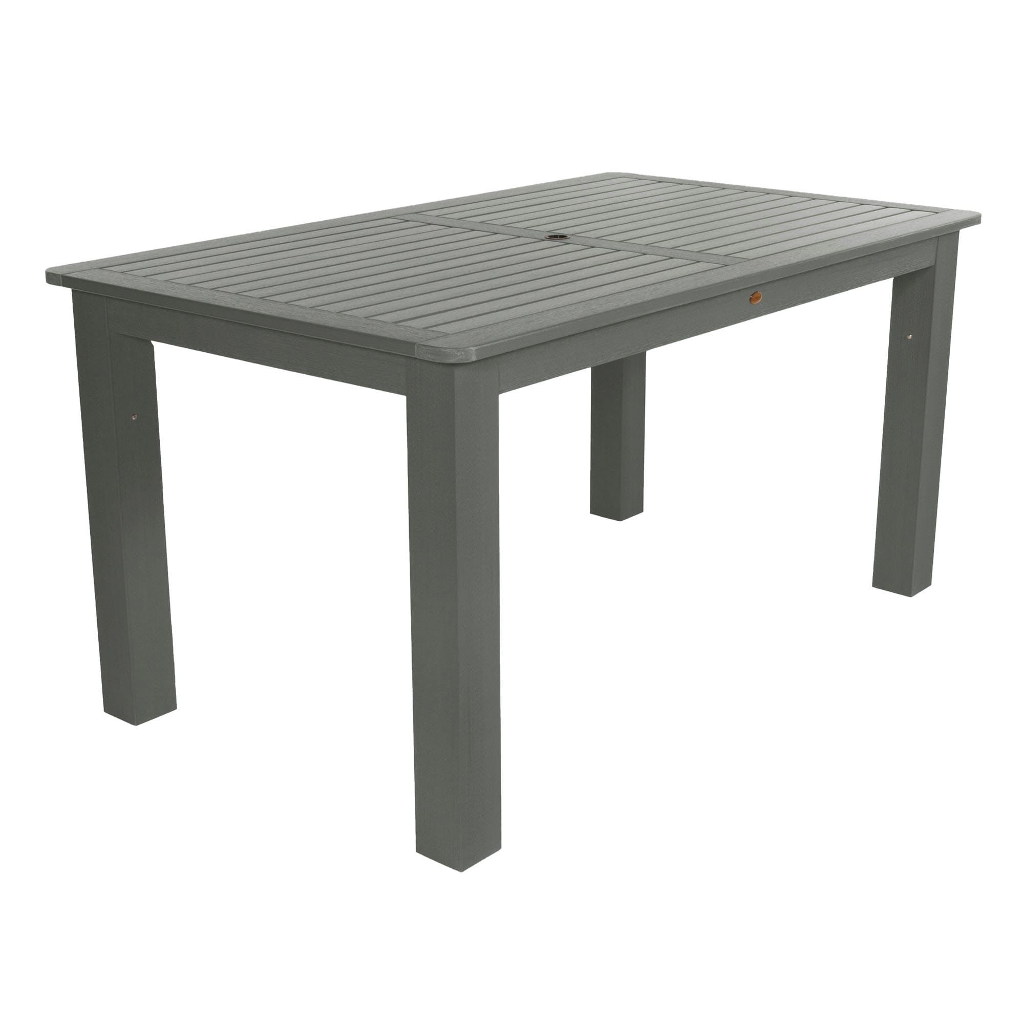 highwood AD-CTB47-CGE Rectangle Outdoor Counter Table 42-in W x 72-in L with Umbrella Hole