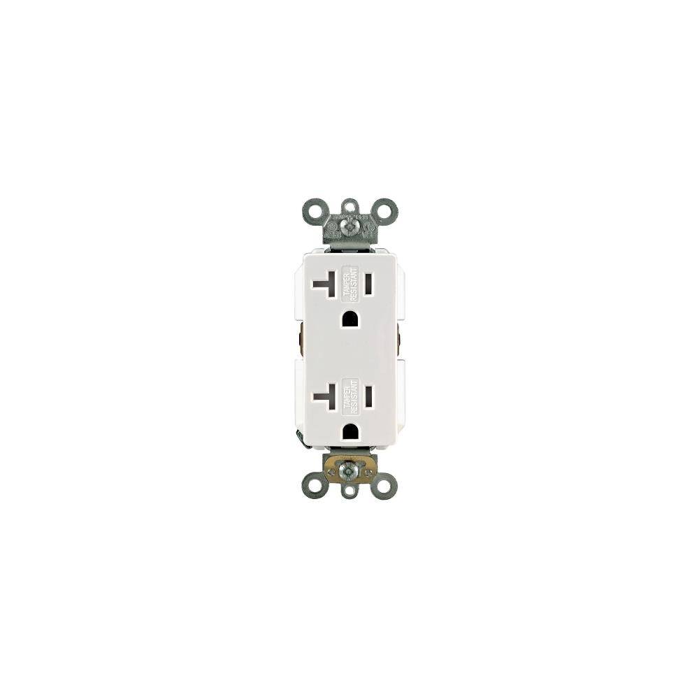 Leviton JNSN21154  White 20 Amp Decora Plus Duplex Receptacle 131-TDR20-00W