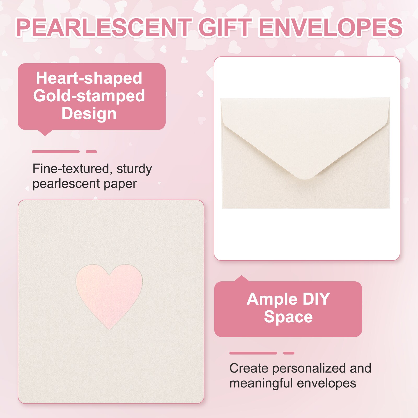 PATIKIL 4 x 3 Inch Mini Card Envelopes 20pcs Cute Envelopes Holder with ...