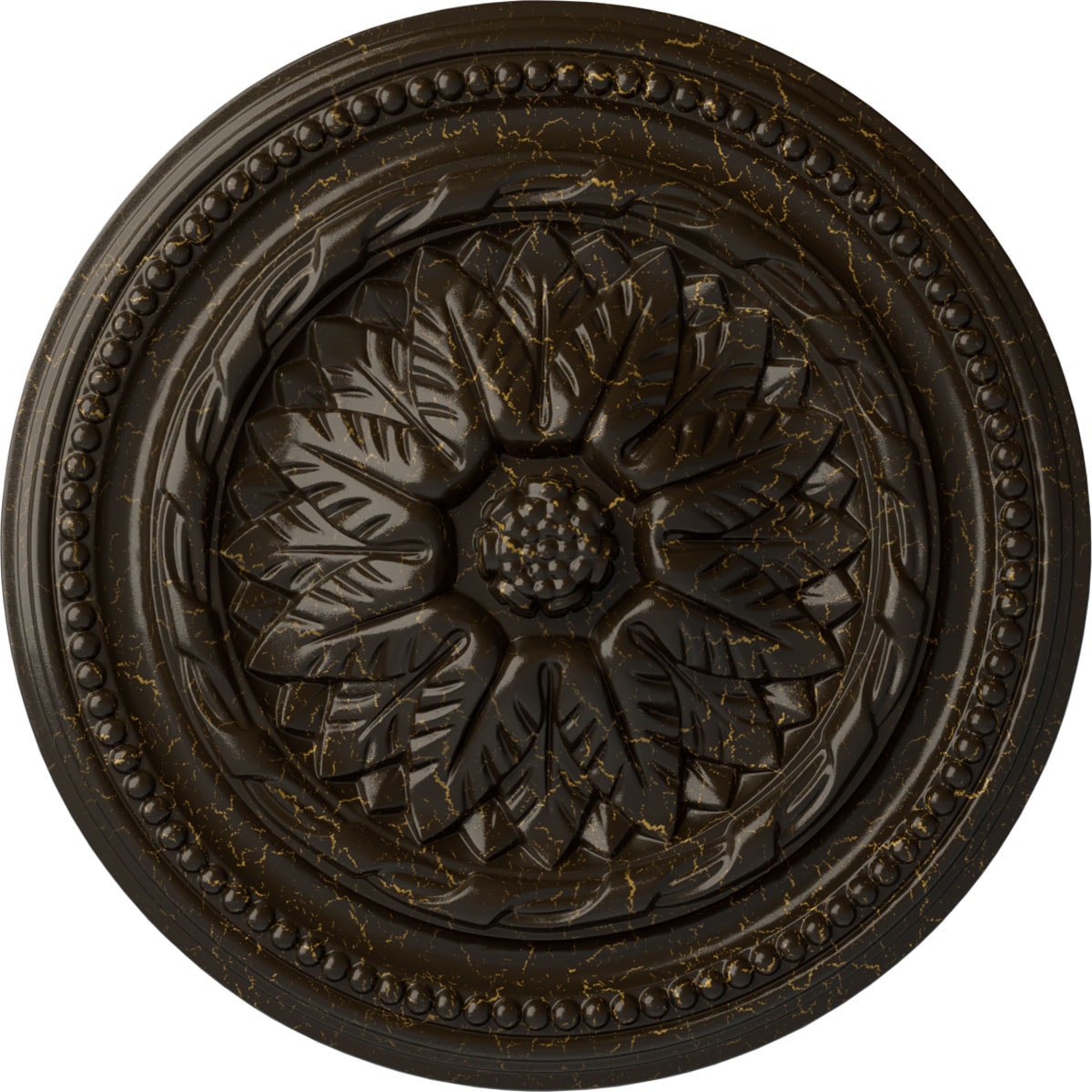 Ekena Millwork CM16WGSHC Wigan 16-in W x 16-in L Painted Stone Hearth Crackle Polyurethane Whole Ceiling Medallion