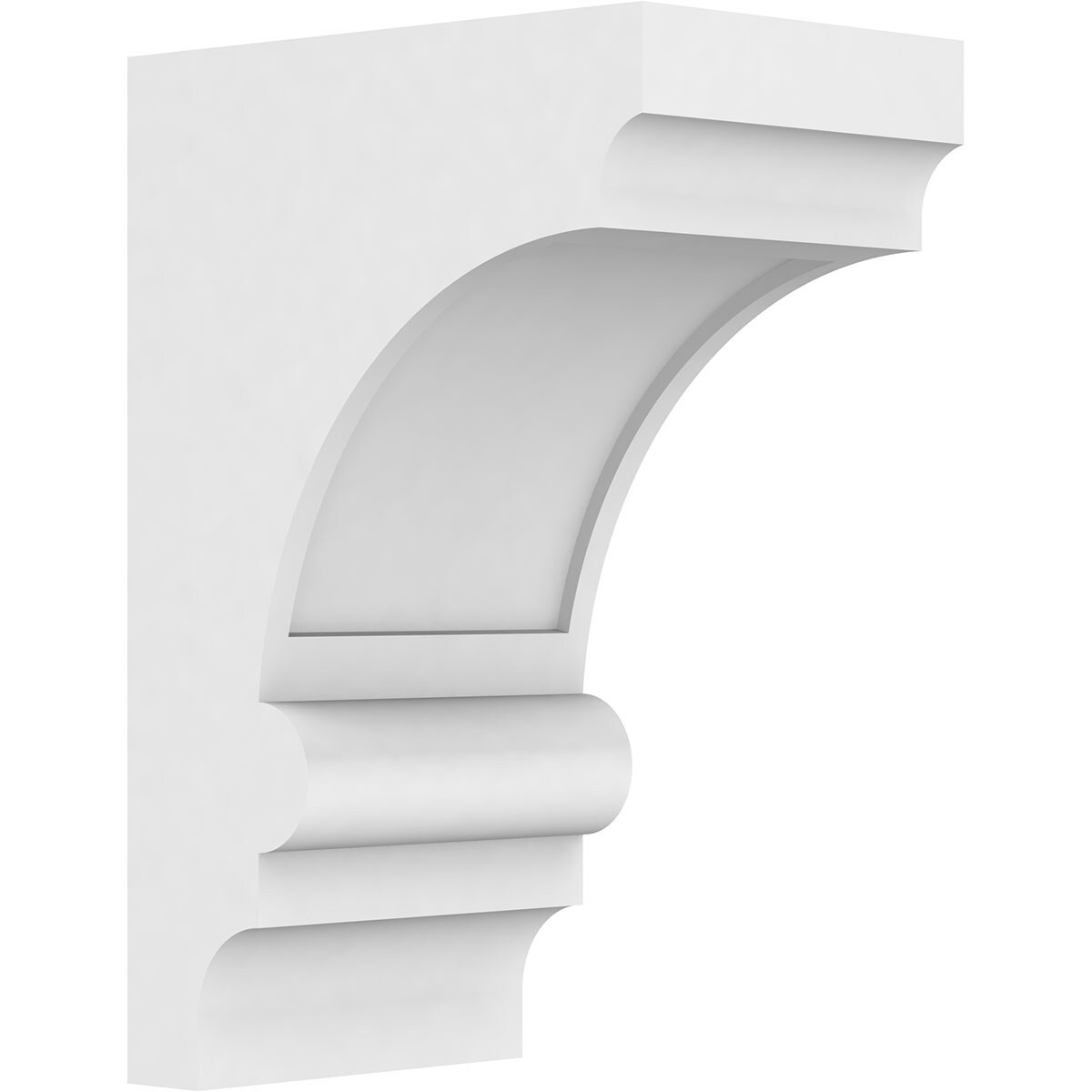 Ekena Millwork CORP05X08X12DIA 5-in x 8-in x 12-in Standard diane Unfinished White PVC Paintable Corbel