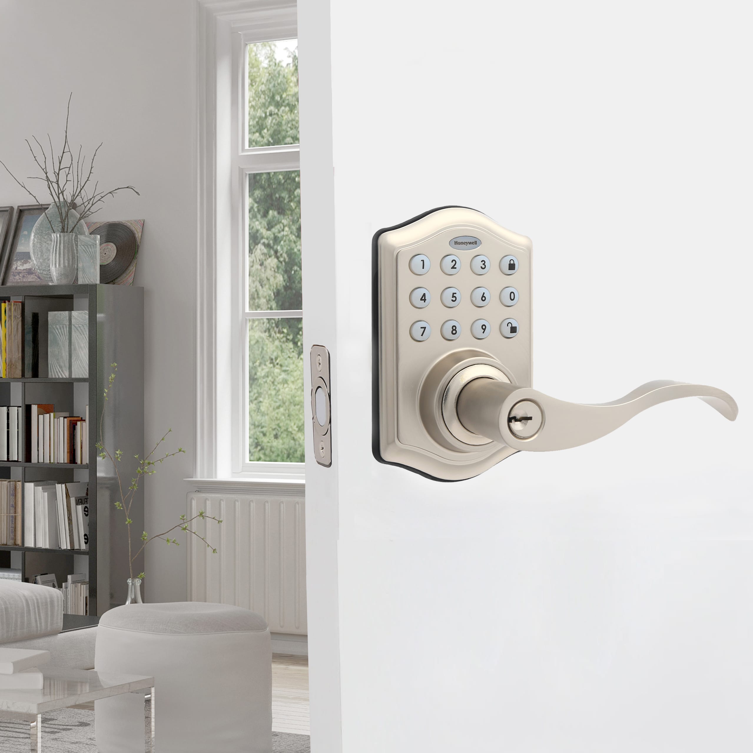 Honeywell 8734301 Satin Nickel Electronic Handle and Keypad