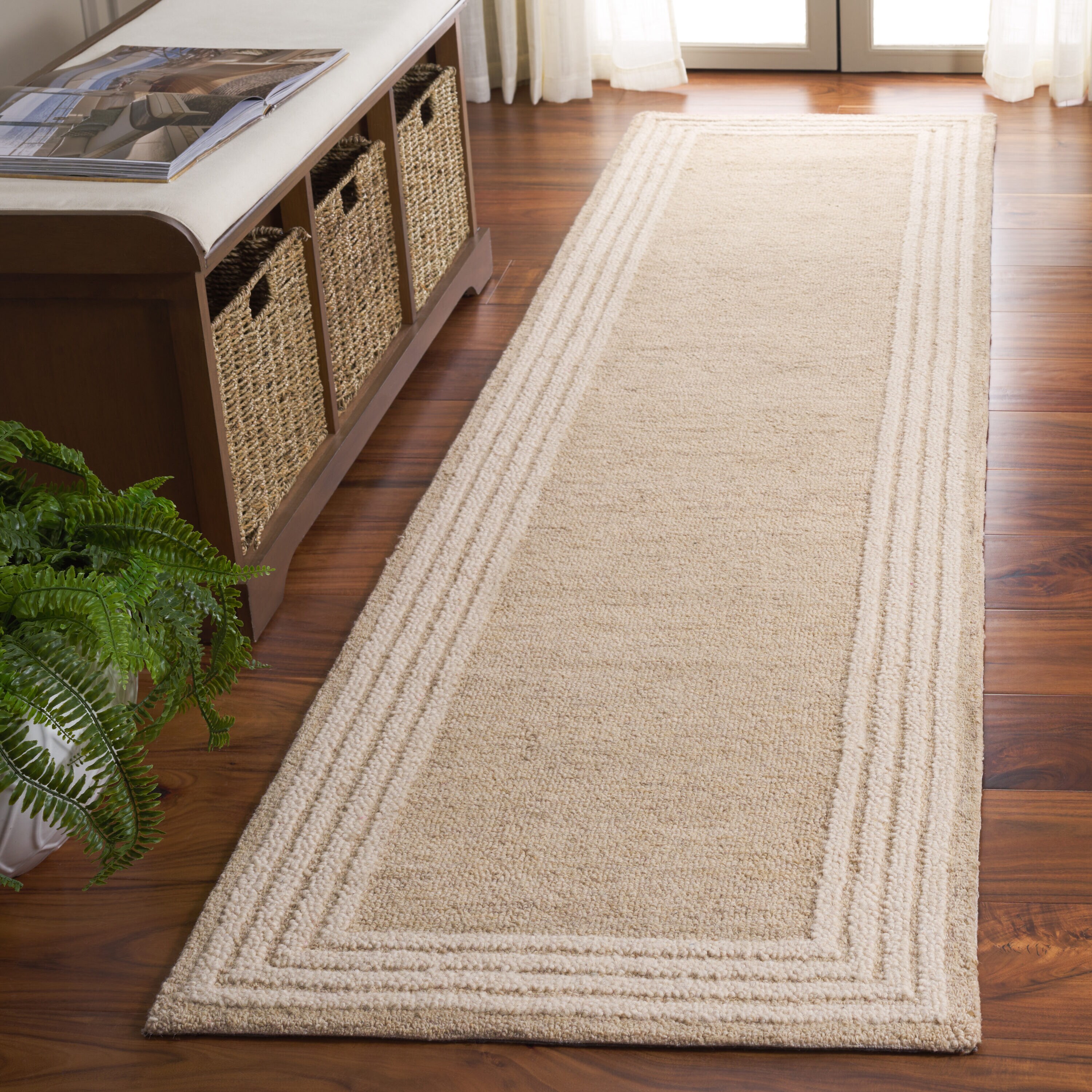  Ebony 426 Beige/Ivory Contemporary 2ft-3in x 9ft Runner Rug