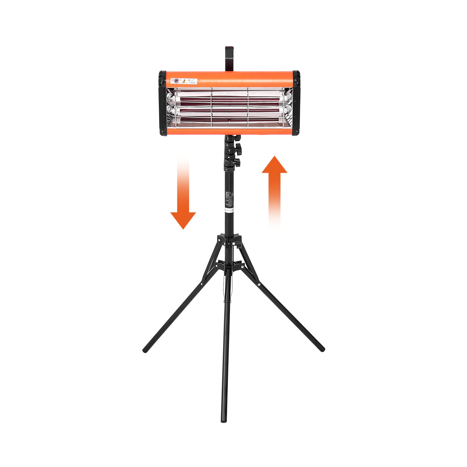 VEVOR SCLYSKQD200005659V1 Infrared Curing Lamp  Handheld/Stand Dual Use  2000W 0-90 min Timing  Auto Heating Car Curing Light with Bracket  3.55 sq.ft Spray Baking Booth Heaters  Paint Dryer for On-Site Repair