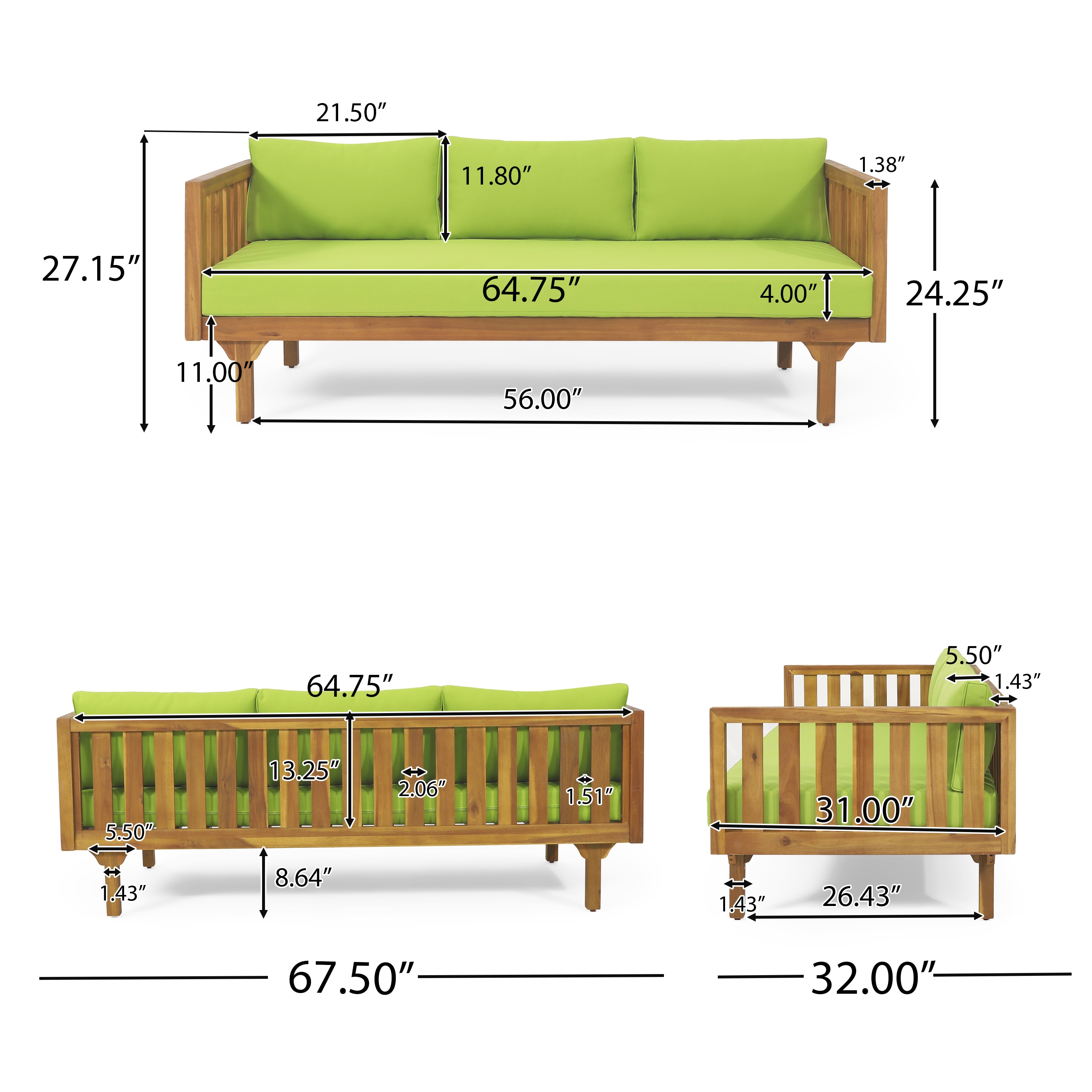 Christopher Knight Home 317015 Patio-Sofas-Daybeds - View #3