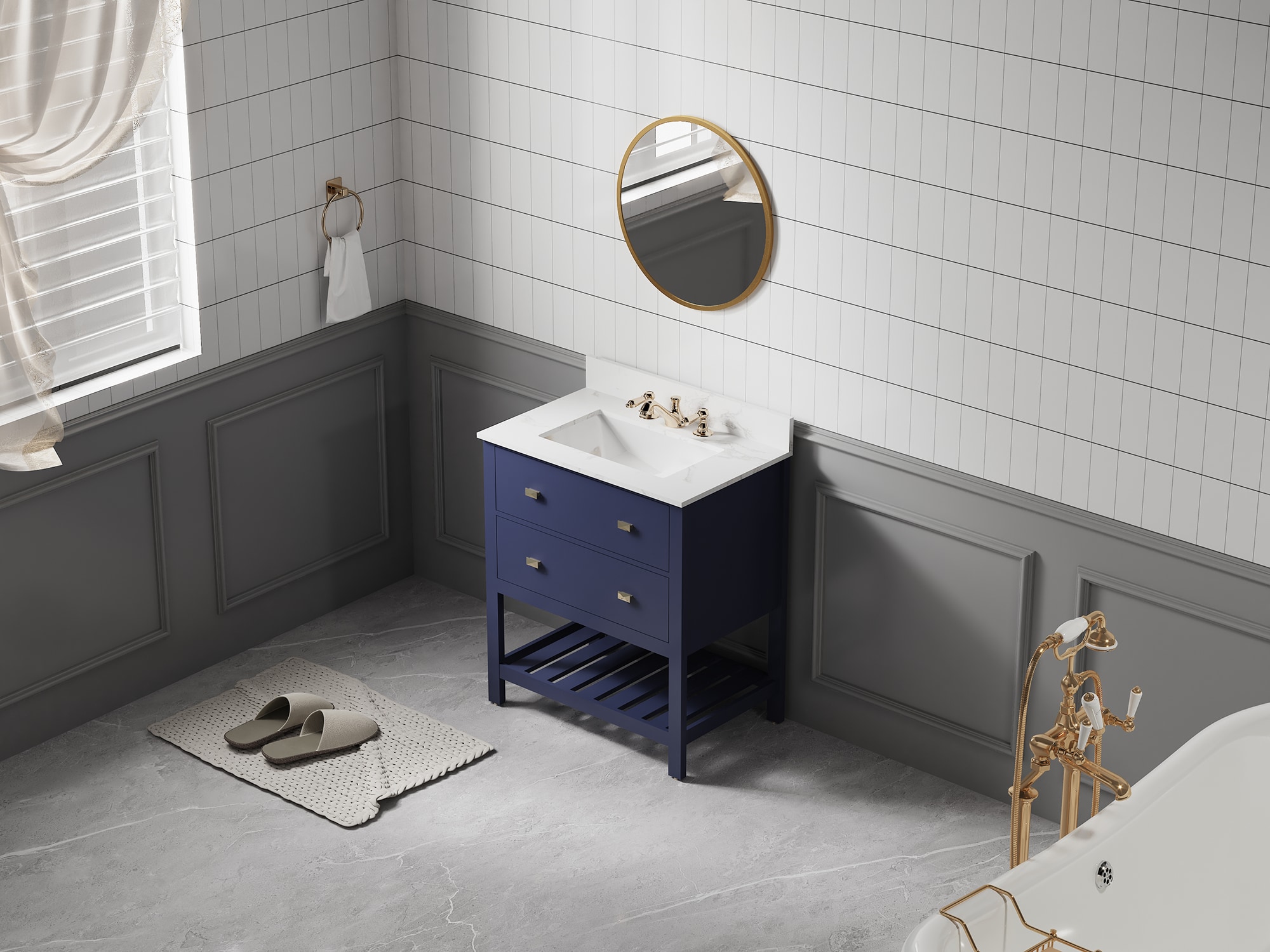 WELLFOR ABH-73BL30 Bath-Vanity-Combo - View #2