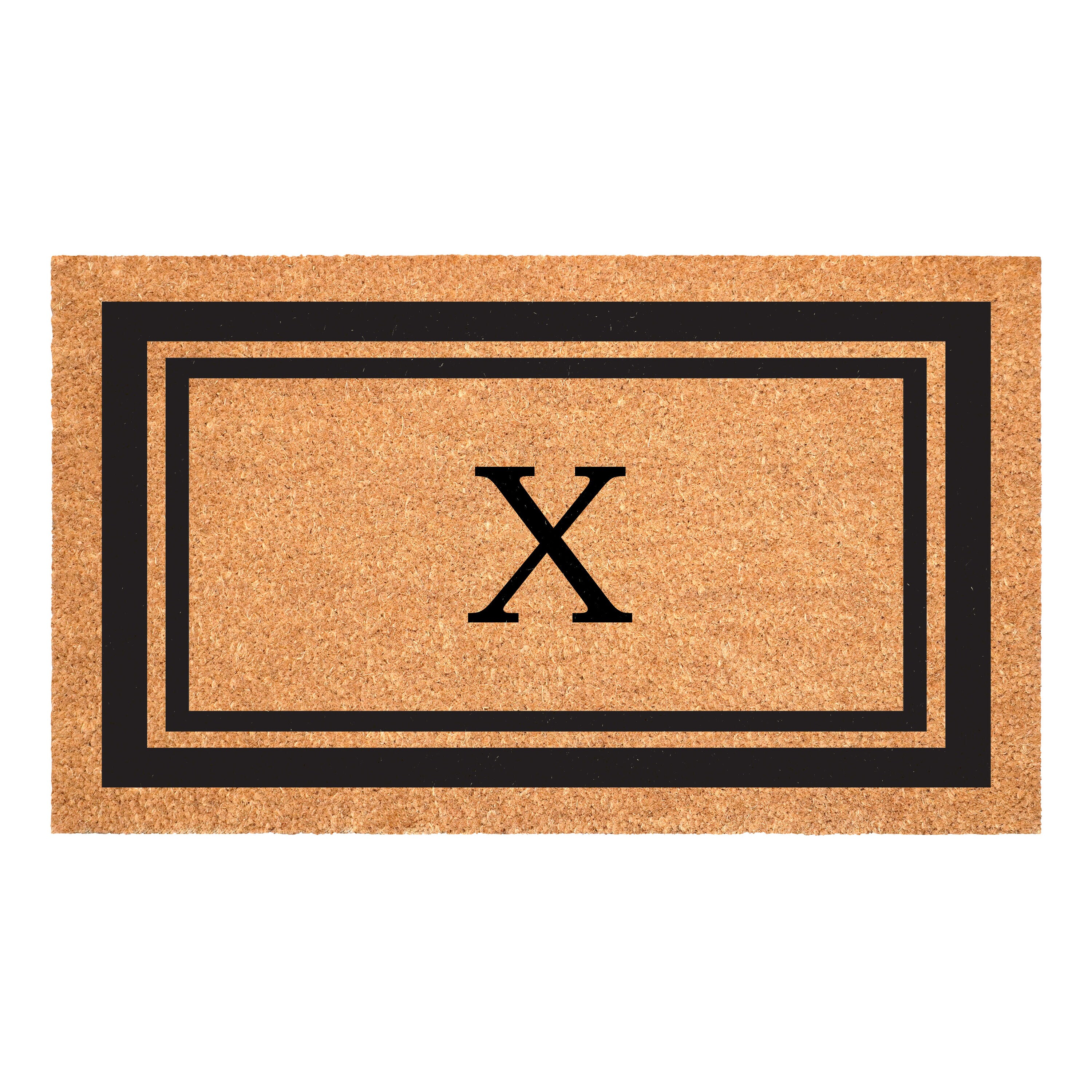 Callowaymills 152961830X 18-in x 30-in Natural/Black Non-Slip Grip Indoor or outdoor Door Mat