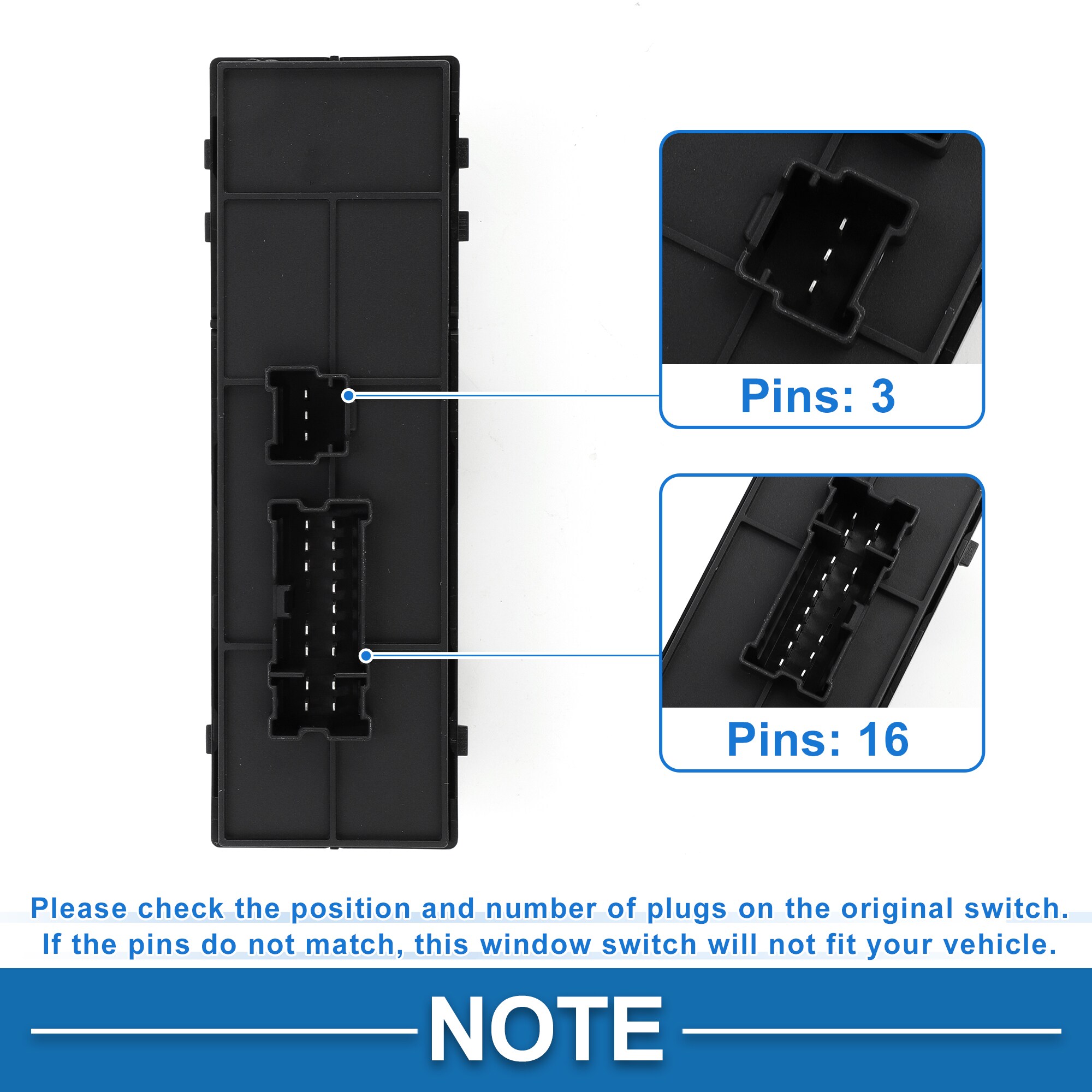 Unique Bargains Power Window Switch No.254013SH1A Window Control