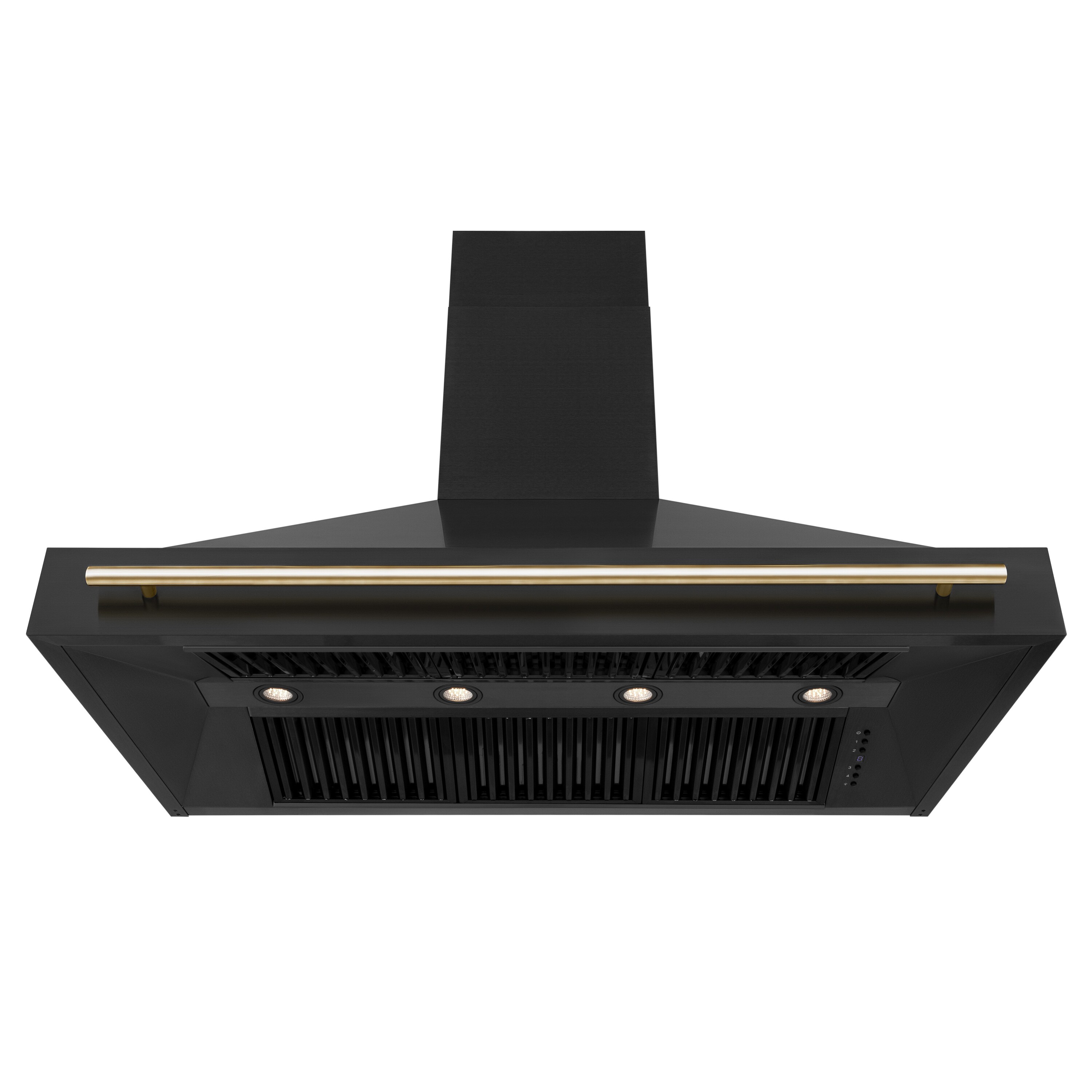 ZLINE KITCHEN & BATH Autograph Edition 48-in 700-CFM Ducted Black Stainless  Steel with Polished Gold Handle Wall-Mounted Range Hood in the Wall-Mounted Range  Hoods department at