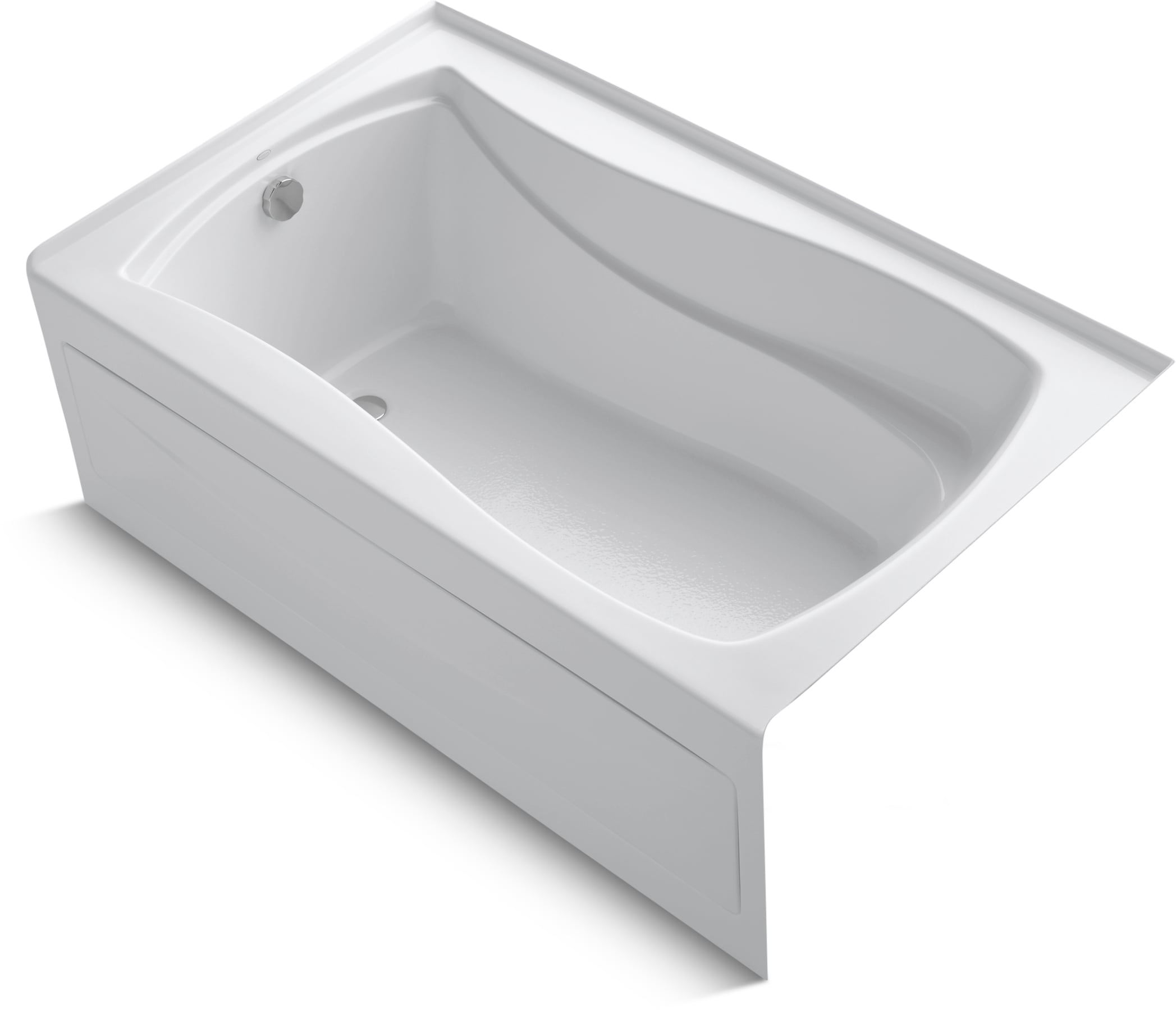 KOHLER Underscore 60 in. x 30 in. Rectangular Soaking Bathtub with  Reversible Drain in White K-1121-0 - The Home Depot