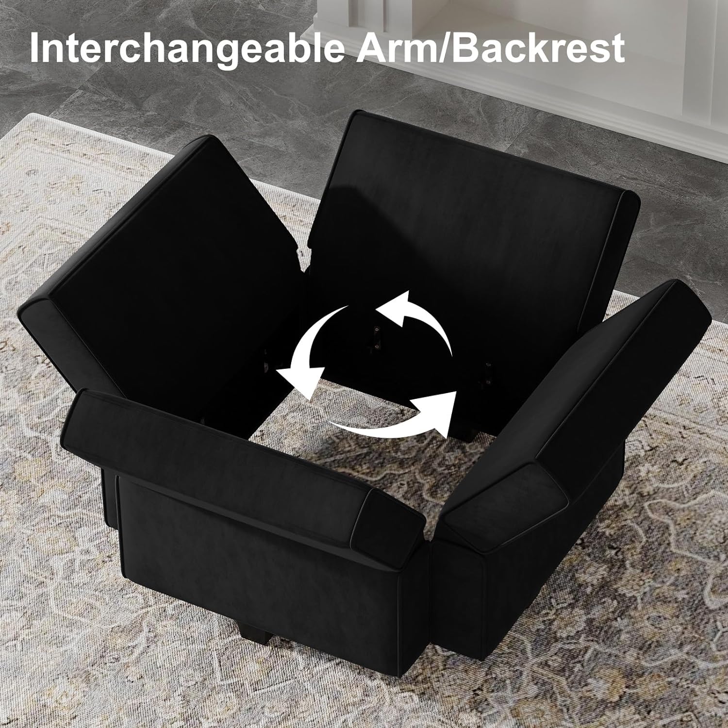 Belffin BF196-9B-BLACK futons - View #5