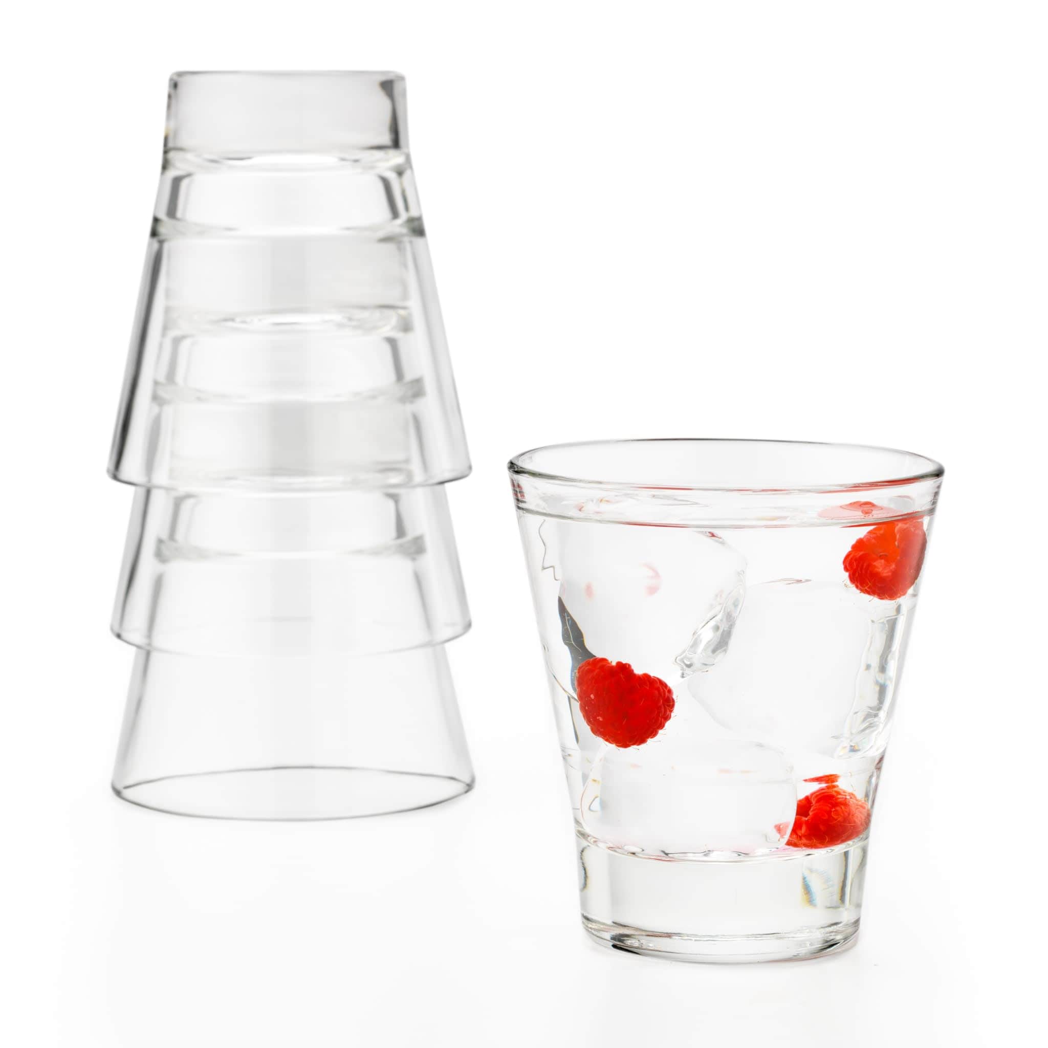Libbey 711062 Endeavor Stacking DuraTuff Rocks Glasses 9 ounce Set of 12