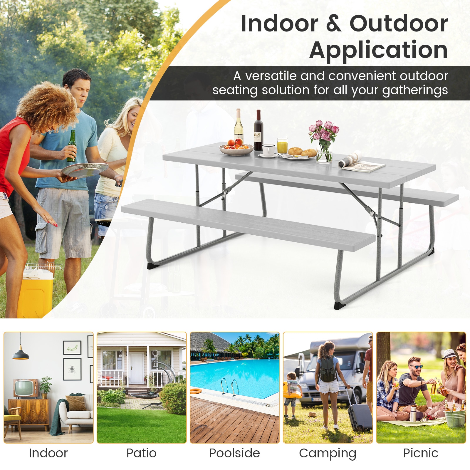 LIVIZA TDZ11267GR-X Picnic-Tables - View #6