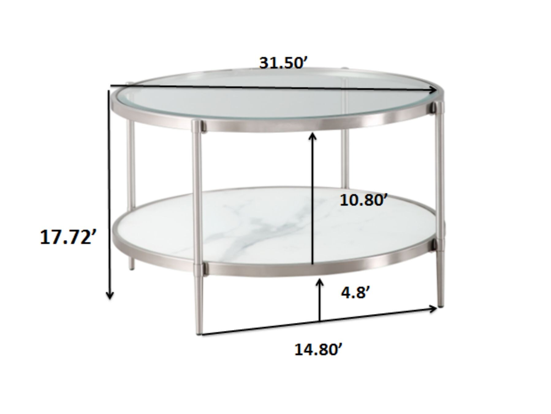 CASAINC WF-CT-1353RA-BR Coffee-Tables - View #3