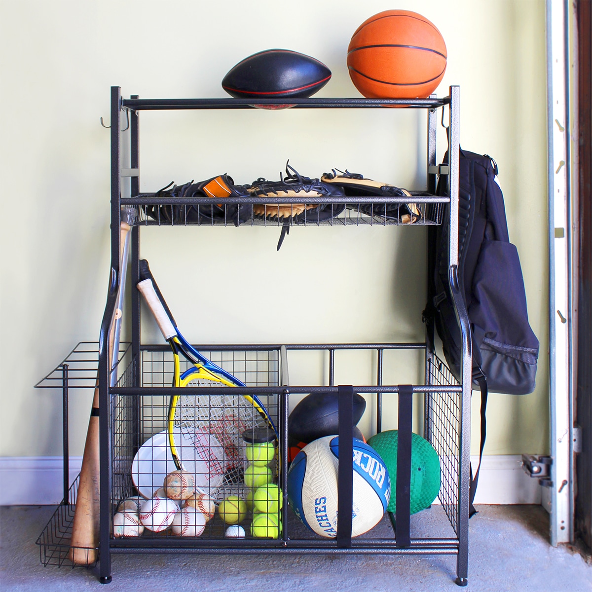 Dumbbell Rack, Sports Equipment Storage Organizer with Wheels