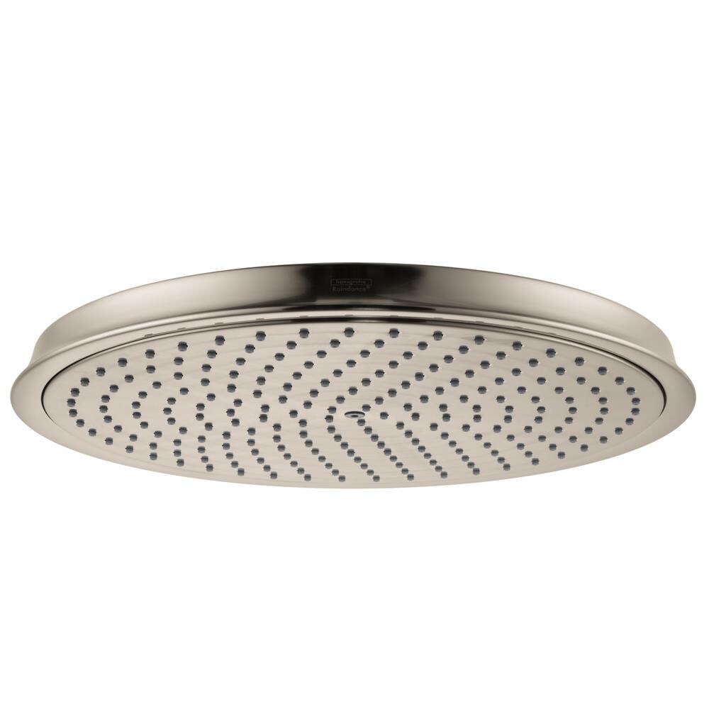 Hansgrohe 28428821 Raindance 1.0 -Spray Brushed nickel 12.0-in Round Fixed Rain Shower Head 2.5 GPM