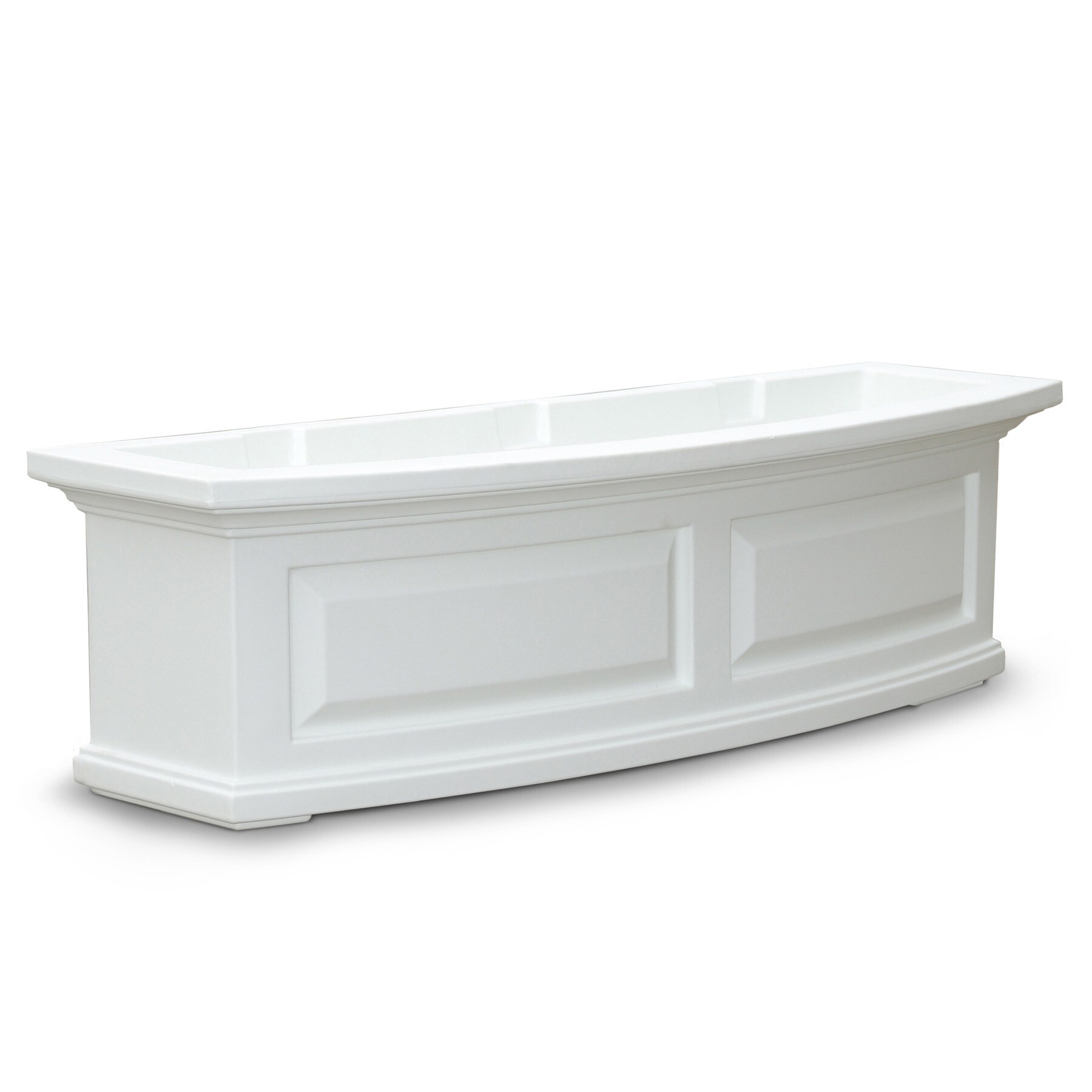 Nantucket 3 ft White Polyethylene Outdoor Window Box