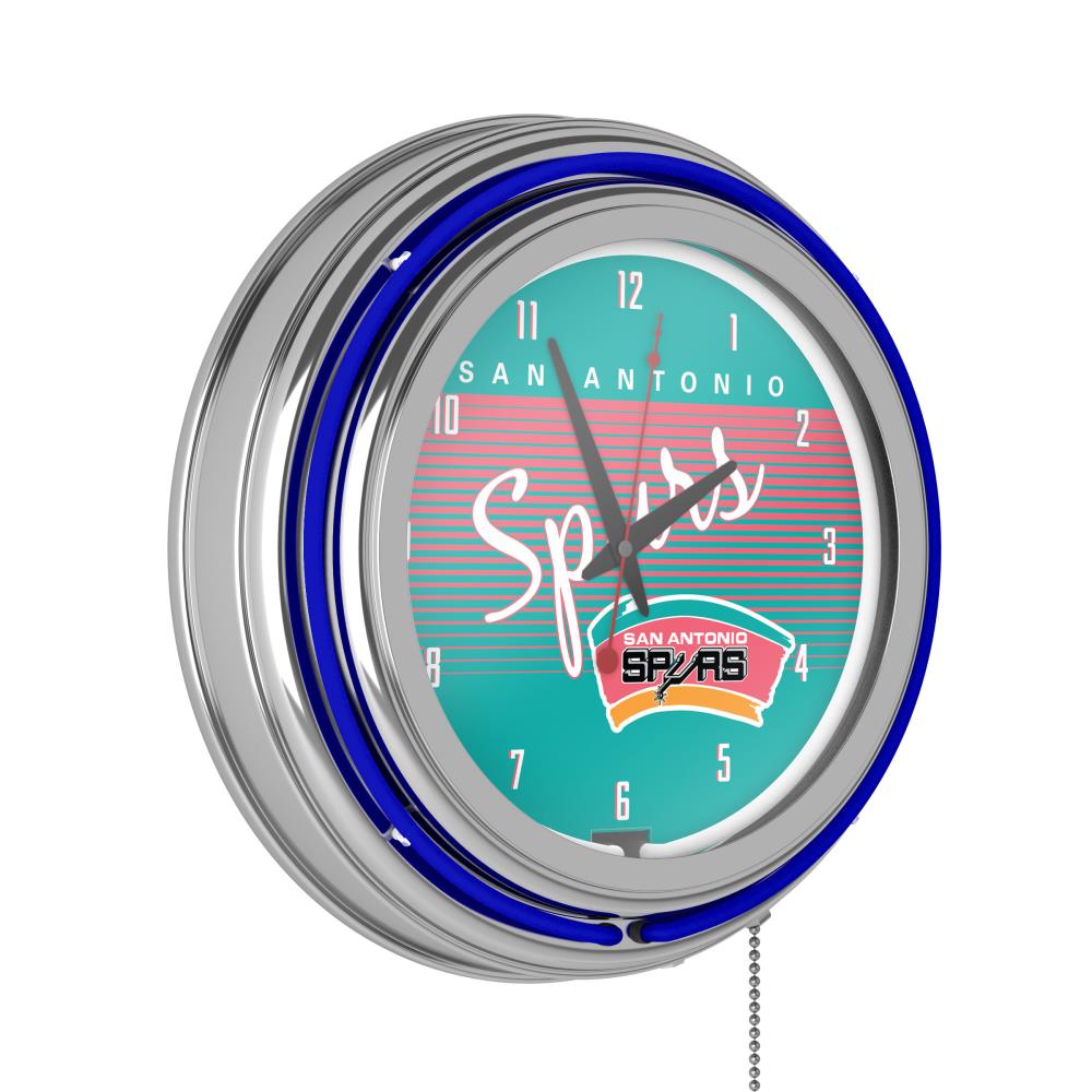Trademark Gameroom NBA1400HC-SAS San Antonio Spurs Clocks Analog Round Wall Modern