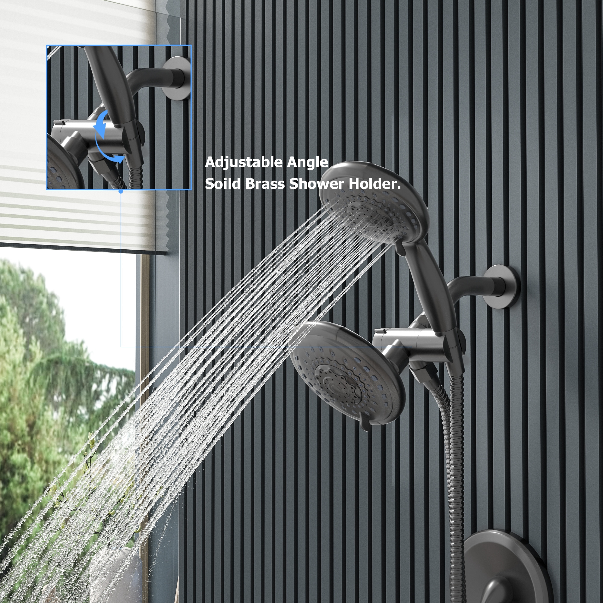 Mondawe AM-SC418A-MB Showerhead-Bar-Panels - View #6