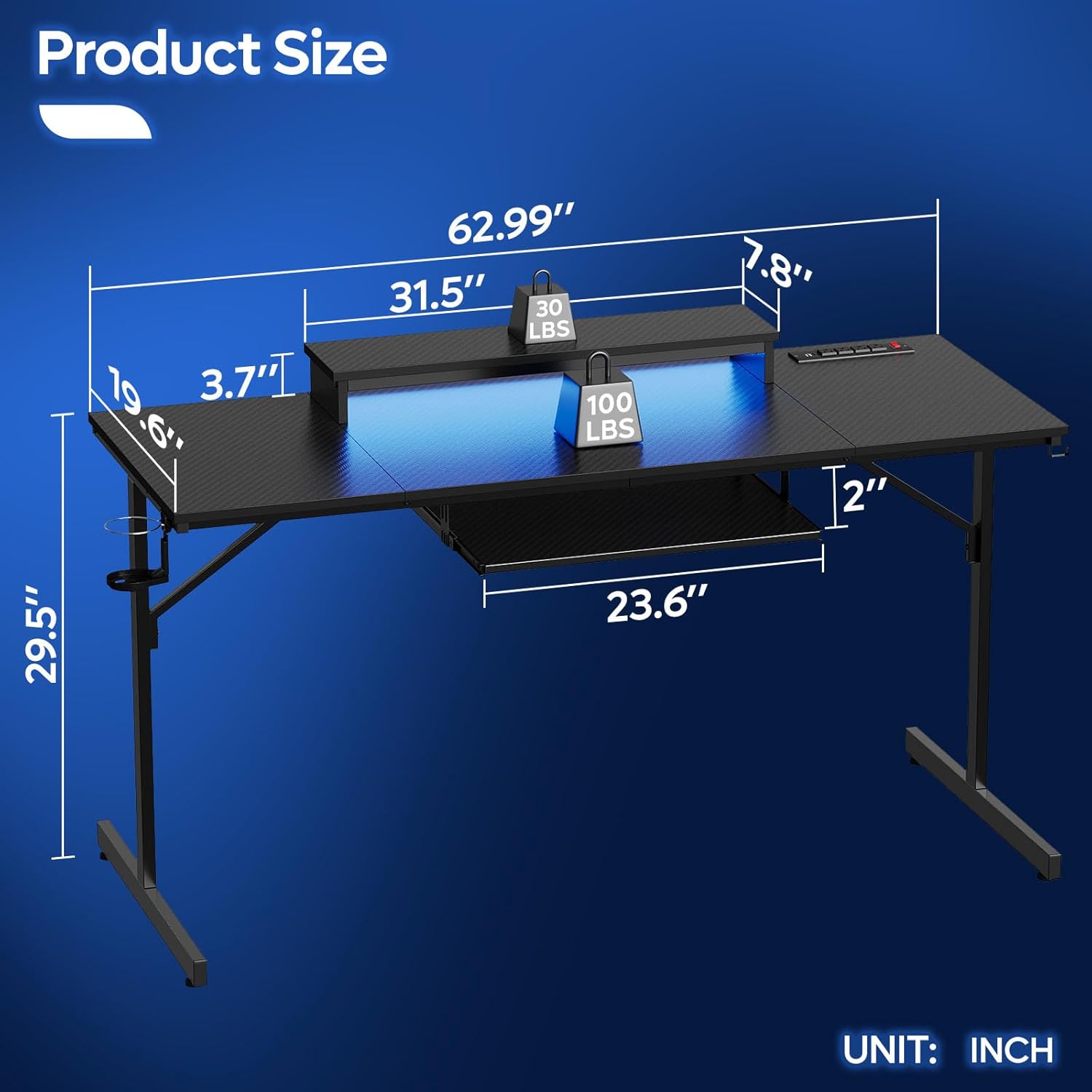 Bestier LOW-H104016SUS-BDCF desks - View #3