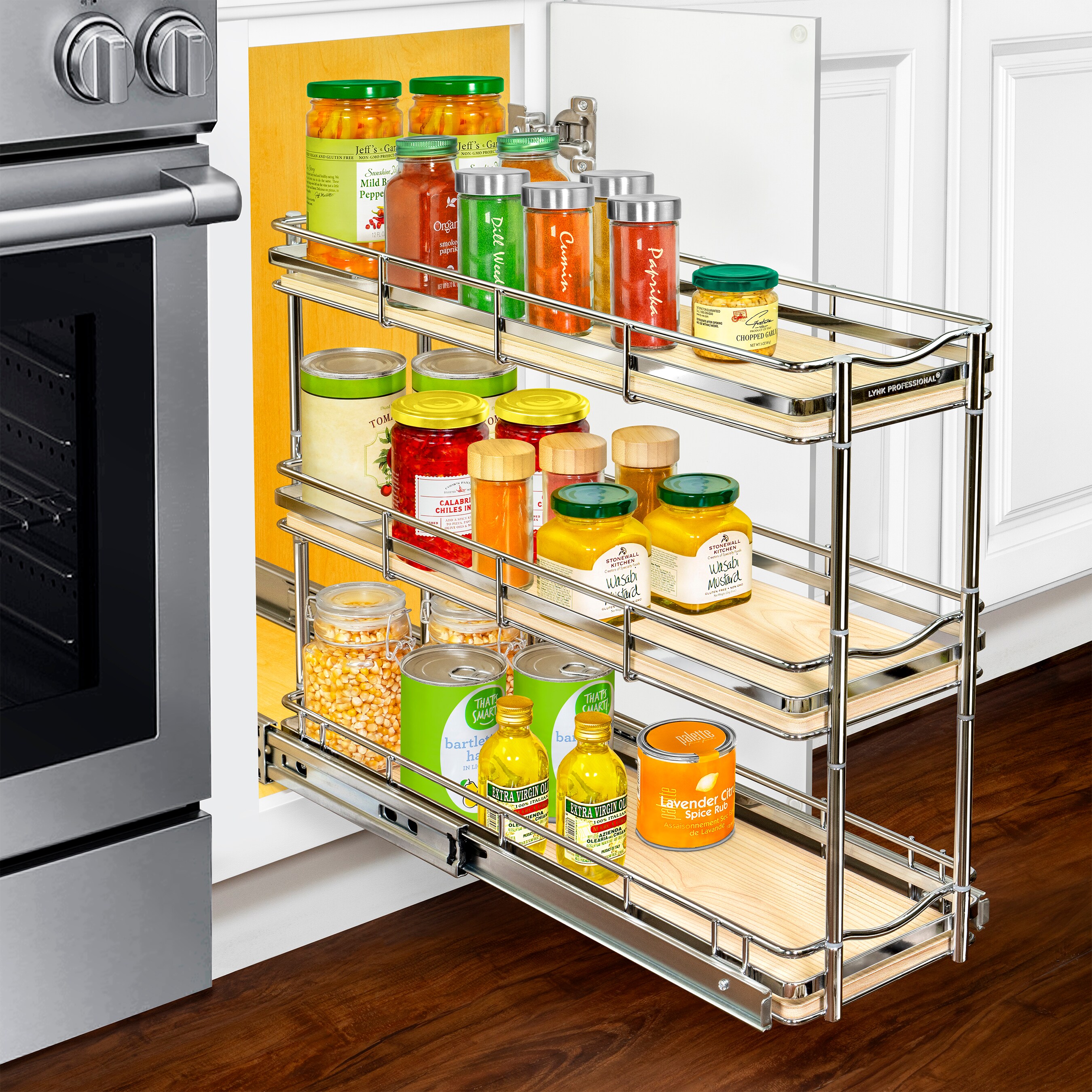 TRINITY 11.4-in W x 15.8-in H 2-Tier Cabinet-mount Metal Under-sink  Organizer in the Cabinet Organizers department at