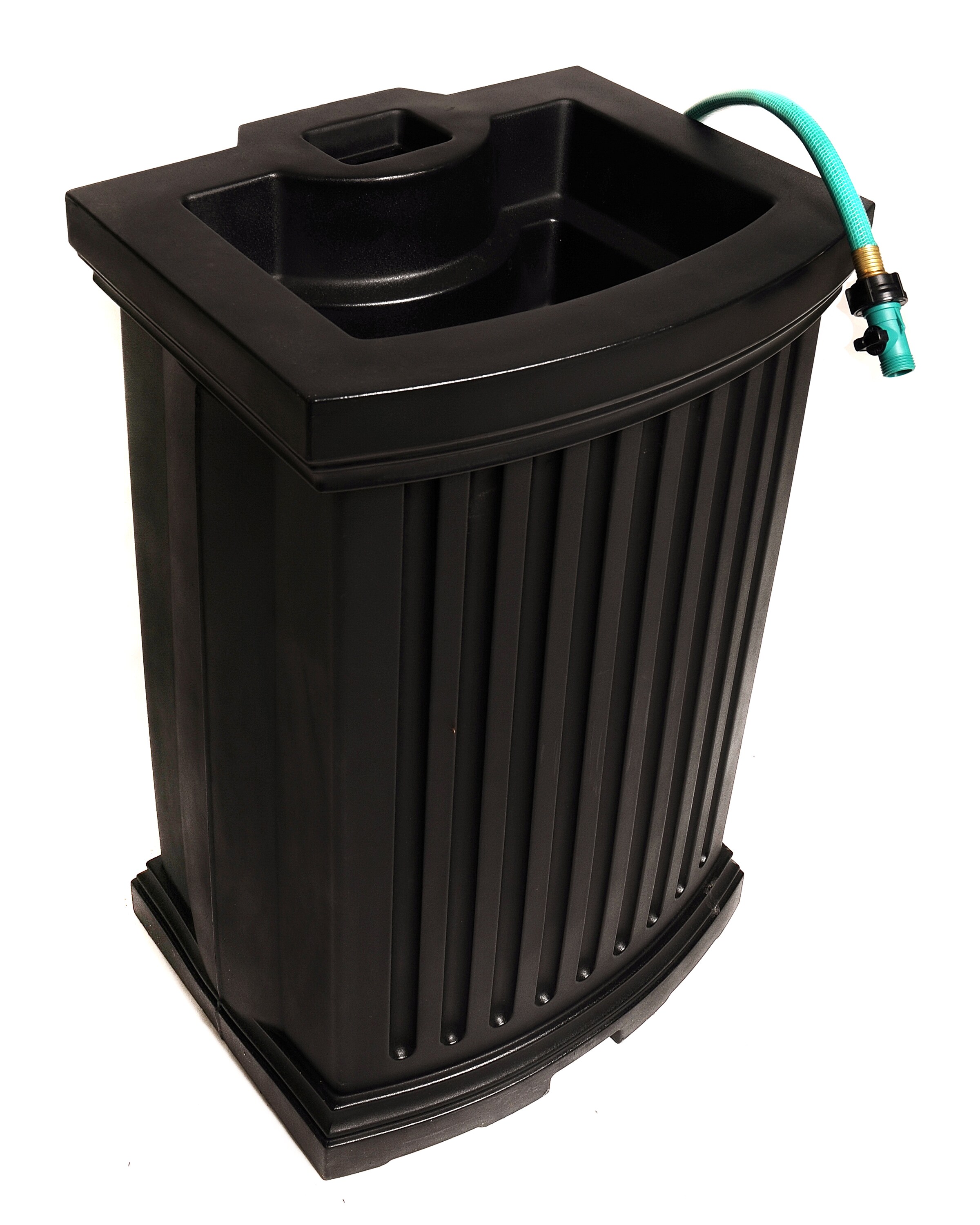 Mayne 5847-B 40-Gallon Black Plastic Rain Barrel