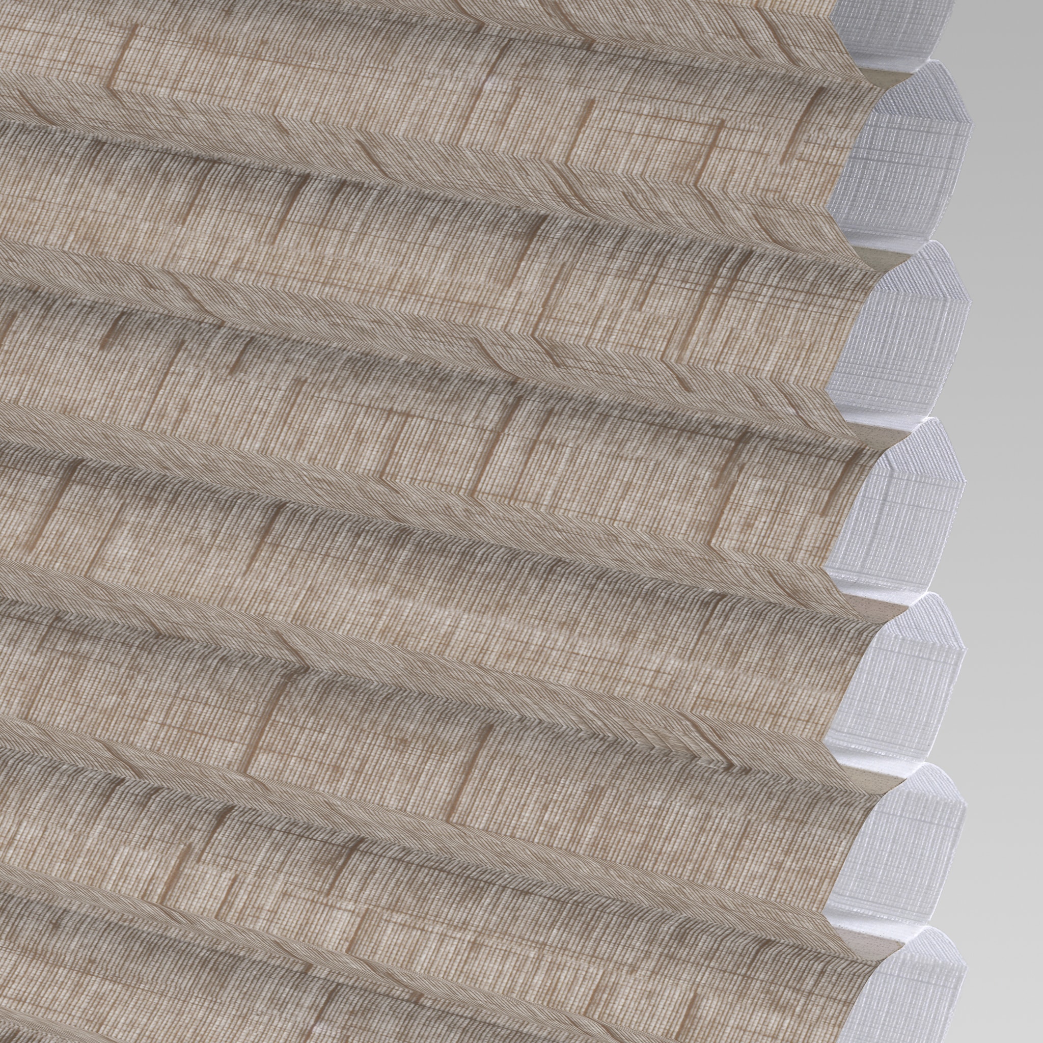 LEVOLOR 511613 Abaca Linen Sepia Light filtering Polyester 2-in Single Cellular shade swatch