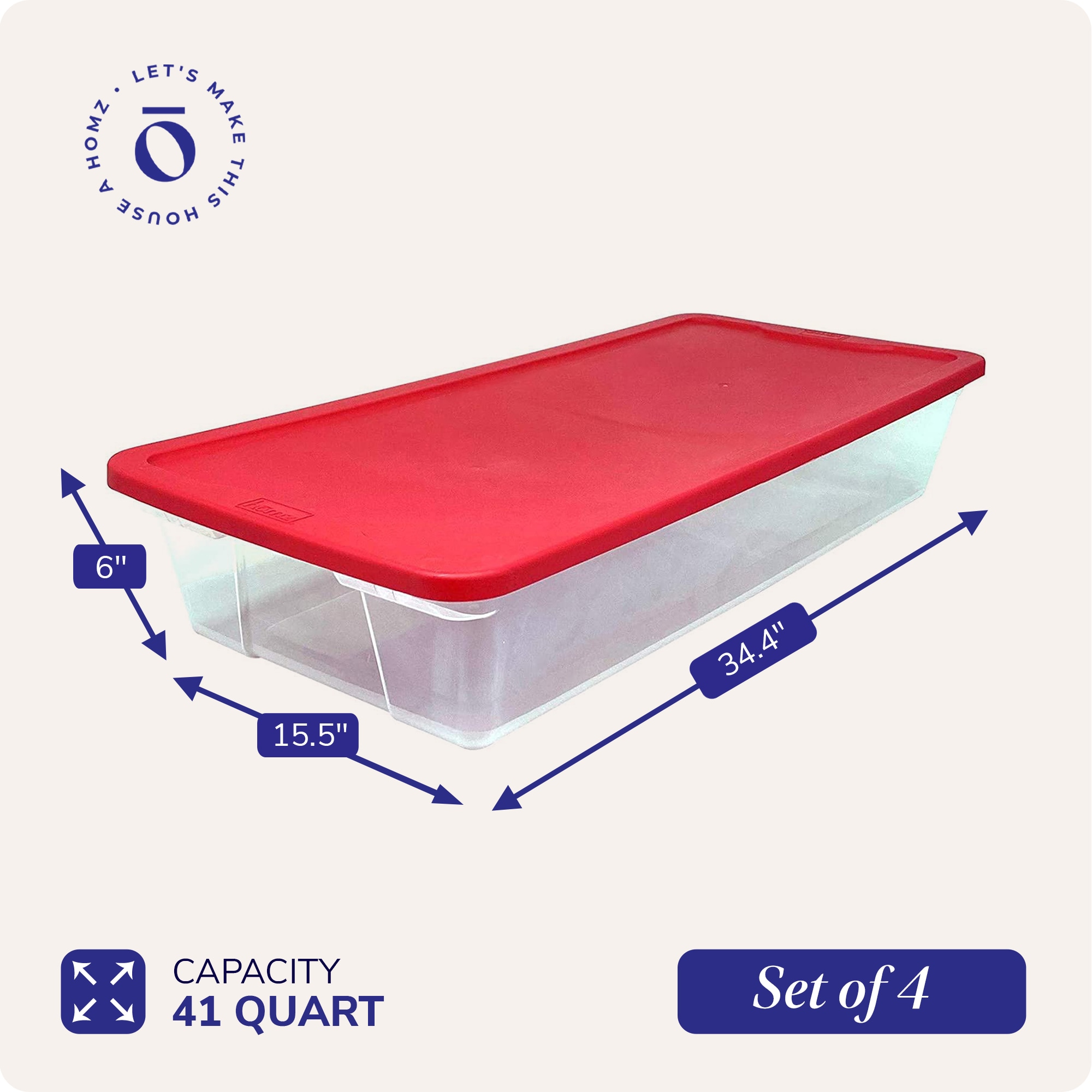 Homz Products 316819 Plastic-Storage-Totes - View #4