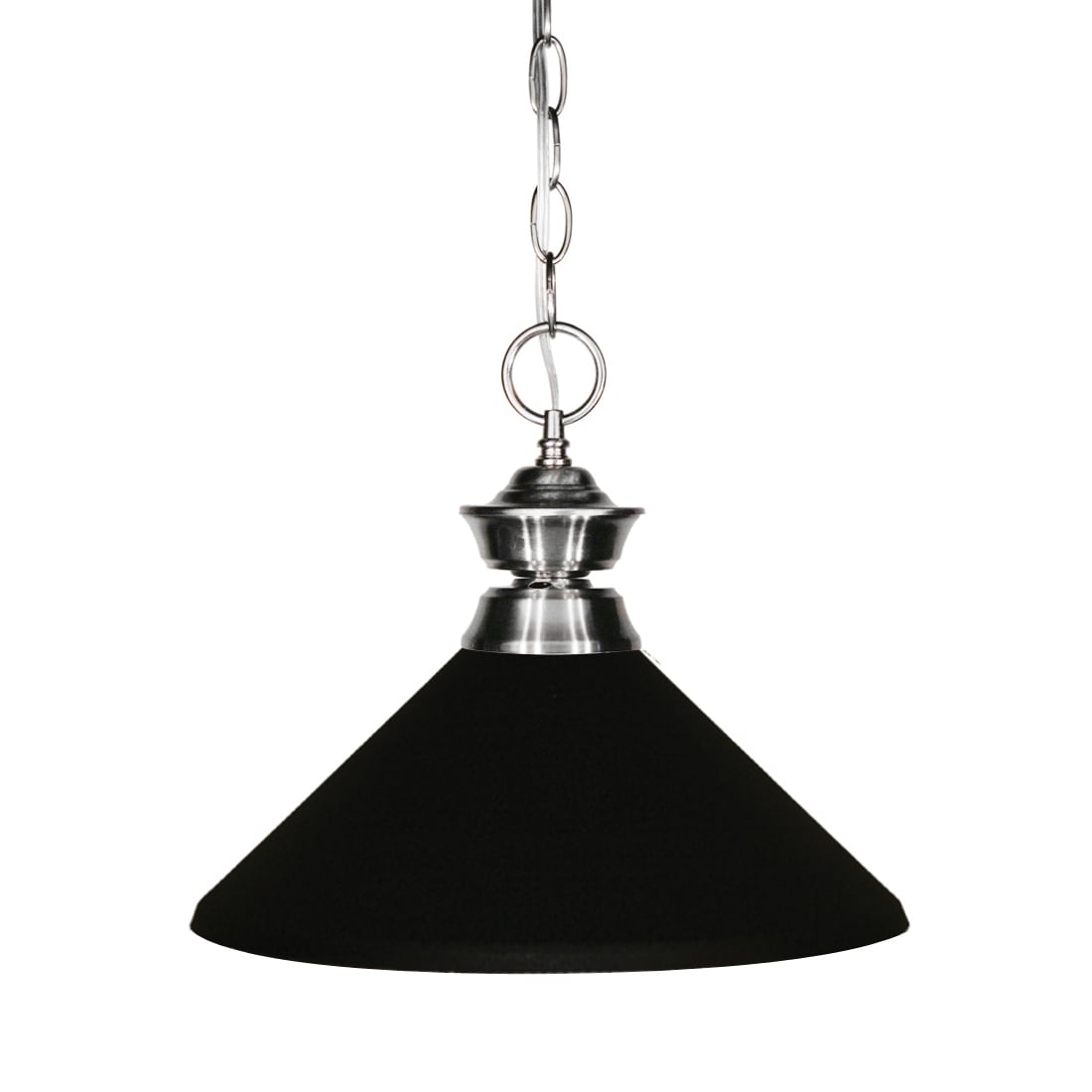 Brushed Nickel and Black Metal LED Pendant Light