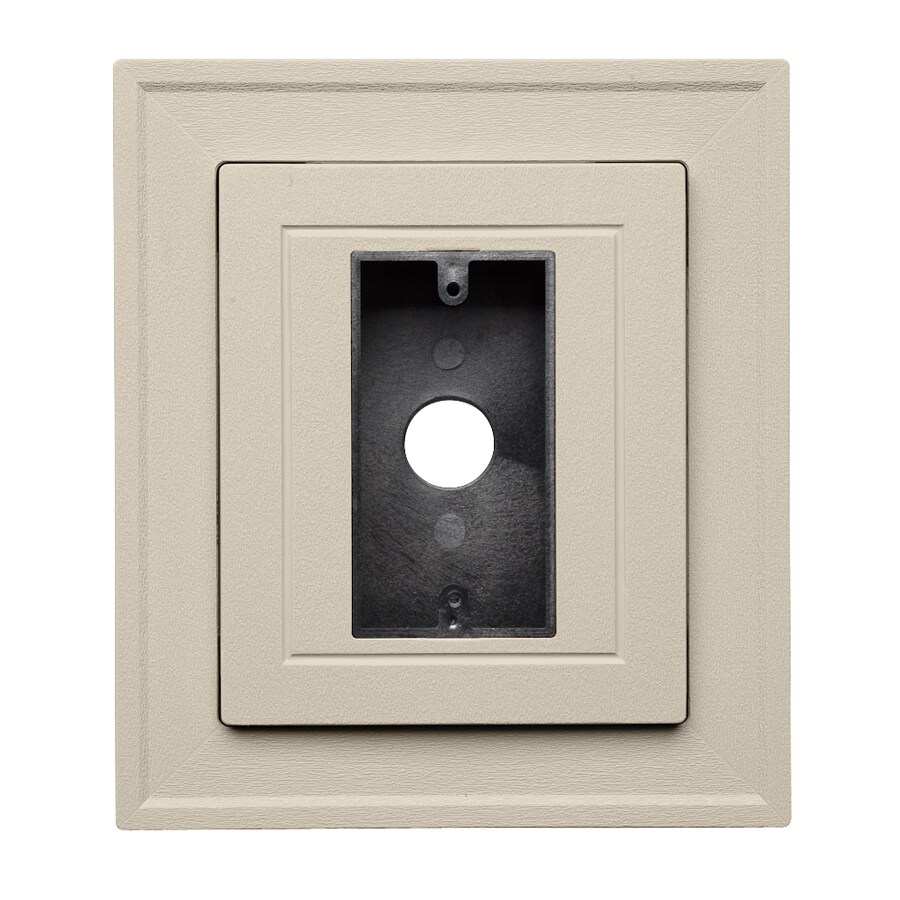 Ply Gem 126877 8.5-in x 7.5-in Tan Vinyl Electrical Mounting Block