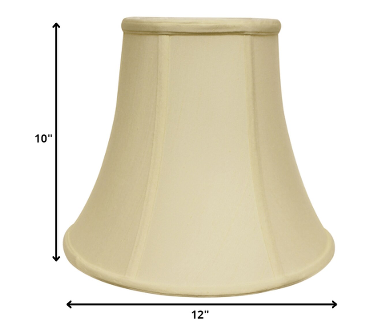 HomeRoots 10-in x 12-in Ivory Fabric Bell Lamp Shade in the Lamp Shades ...