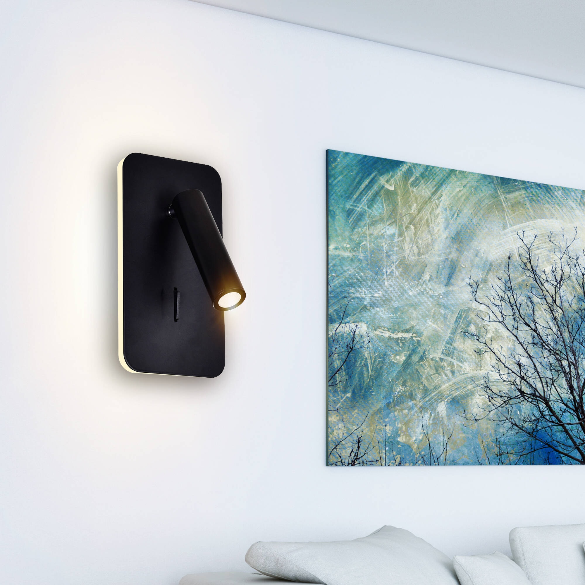 CWI Lighting 1243W6-101 Private I 6-in W 1 -Light Matte Black Integrated LED Wall Sconce
